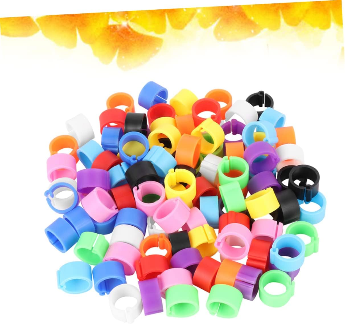 Kisangel 200 Pcs Parrot Foot Rings for Budgie, Chicken, Cockatiels and Small Birds - Leg Bands and Ankle Rings for Pet Birds image number 2