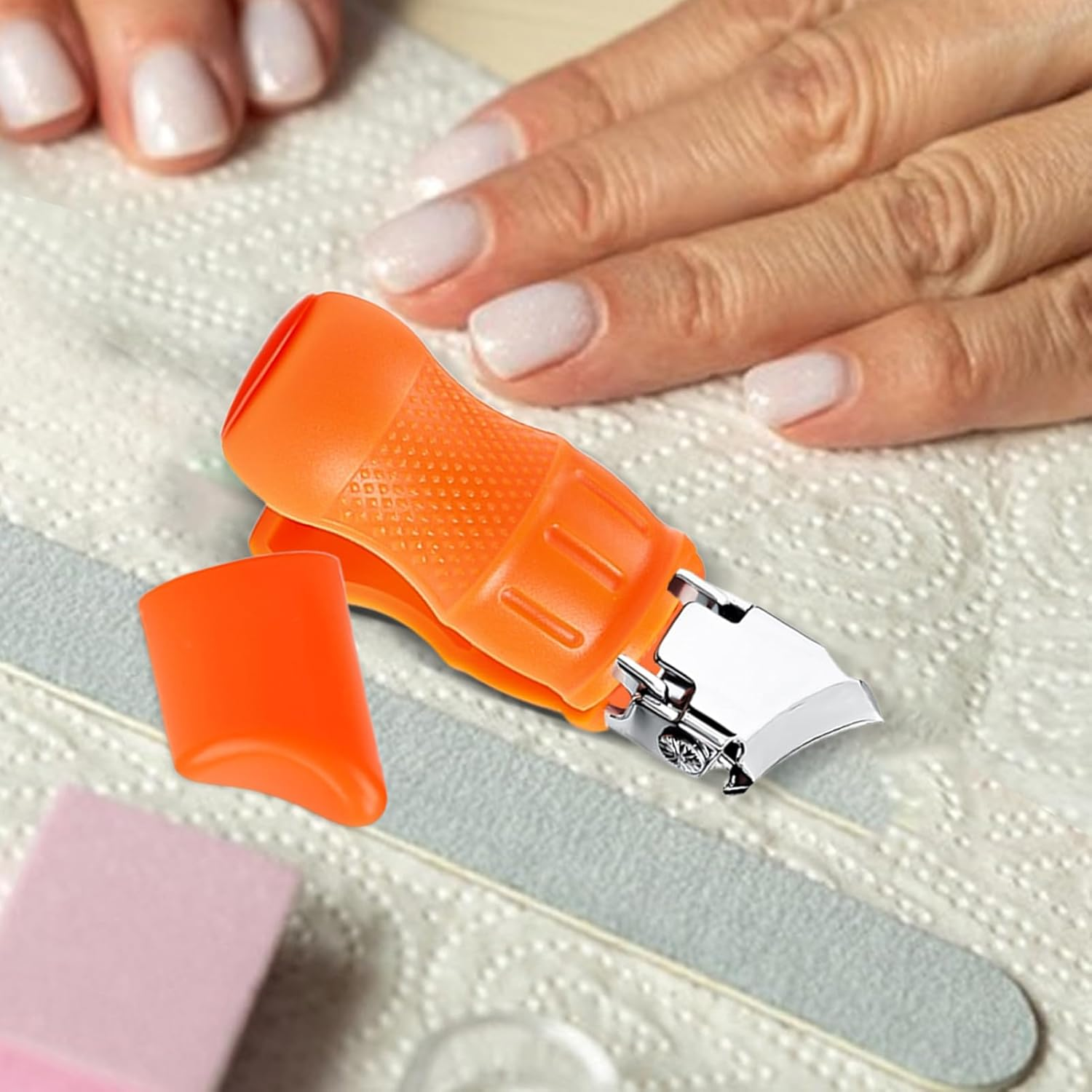 Mxshc Nail Clippers - Ingrown Nail Clippers,Heavy-Duty Precision Trimmer Cutter Ergonomic for Elderly Men Women Home Salon Pedicure - Orange image number 5