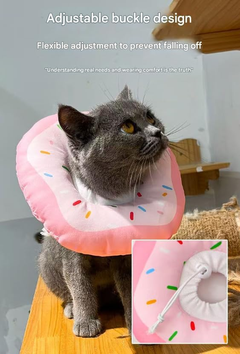 Cat and Small Dog Cone Waterproof, Collar Adjustable Neck Cone after Surgery Recovery Collar Pillow for Small Pets to Stop Licking (Green, L) image number 1