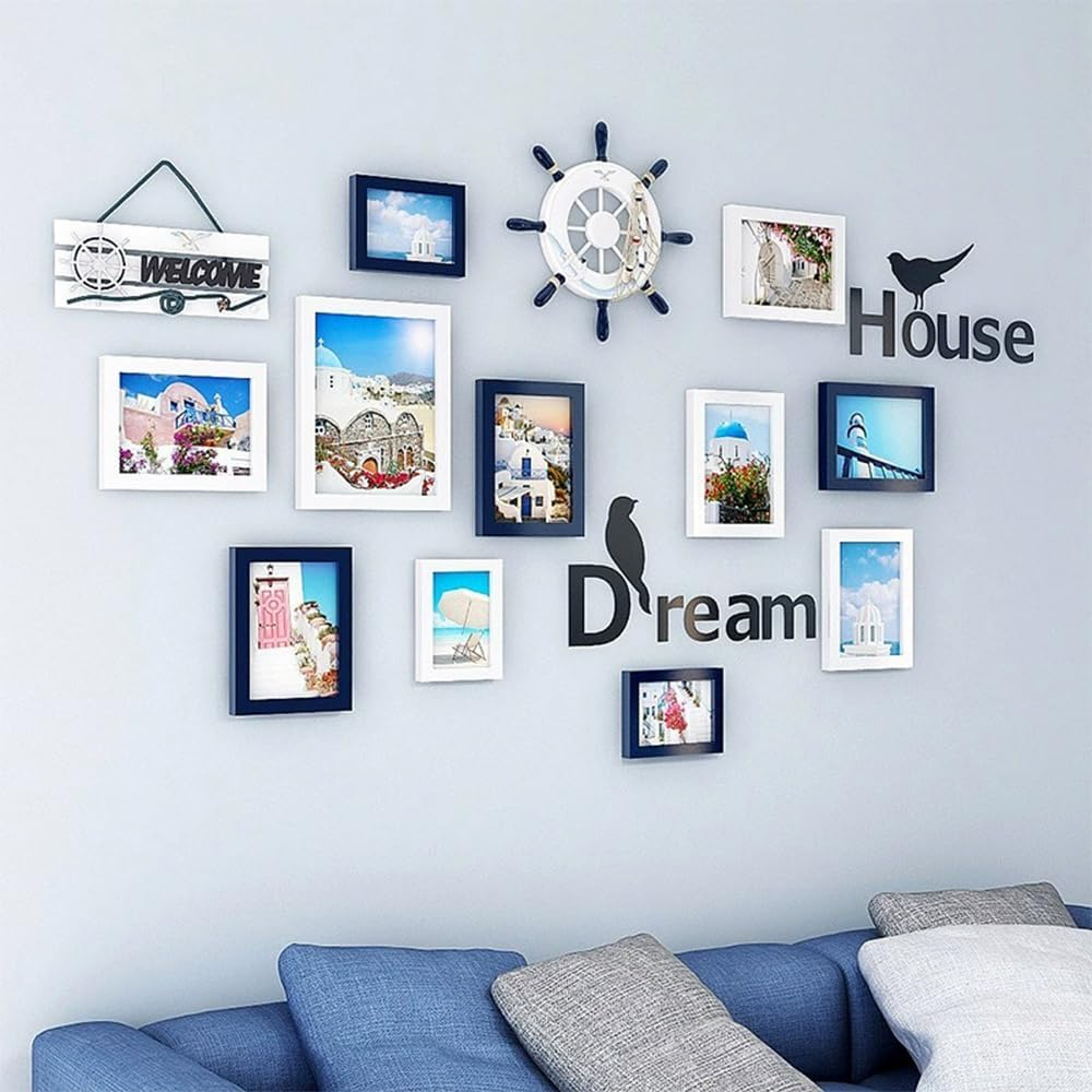 HHWRT Picture Frame Set, Multi-Pack Photo Frames for Wall and Tabletop Display, 14 Pack Picture Frames Collage Wall Decor for Multi Sizes Photos, Home and Office Gallery Wall D&eacute;cor image number 6