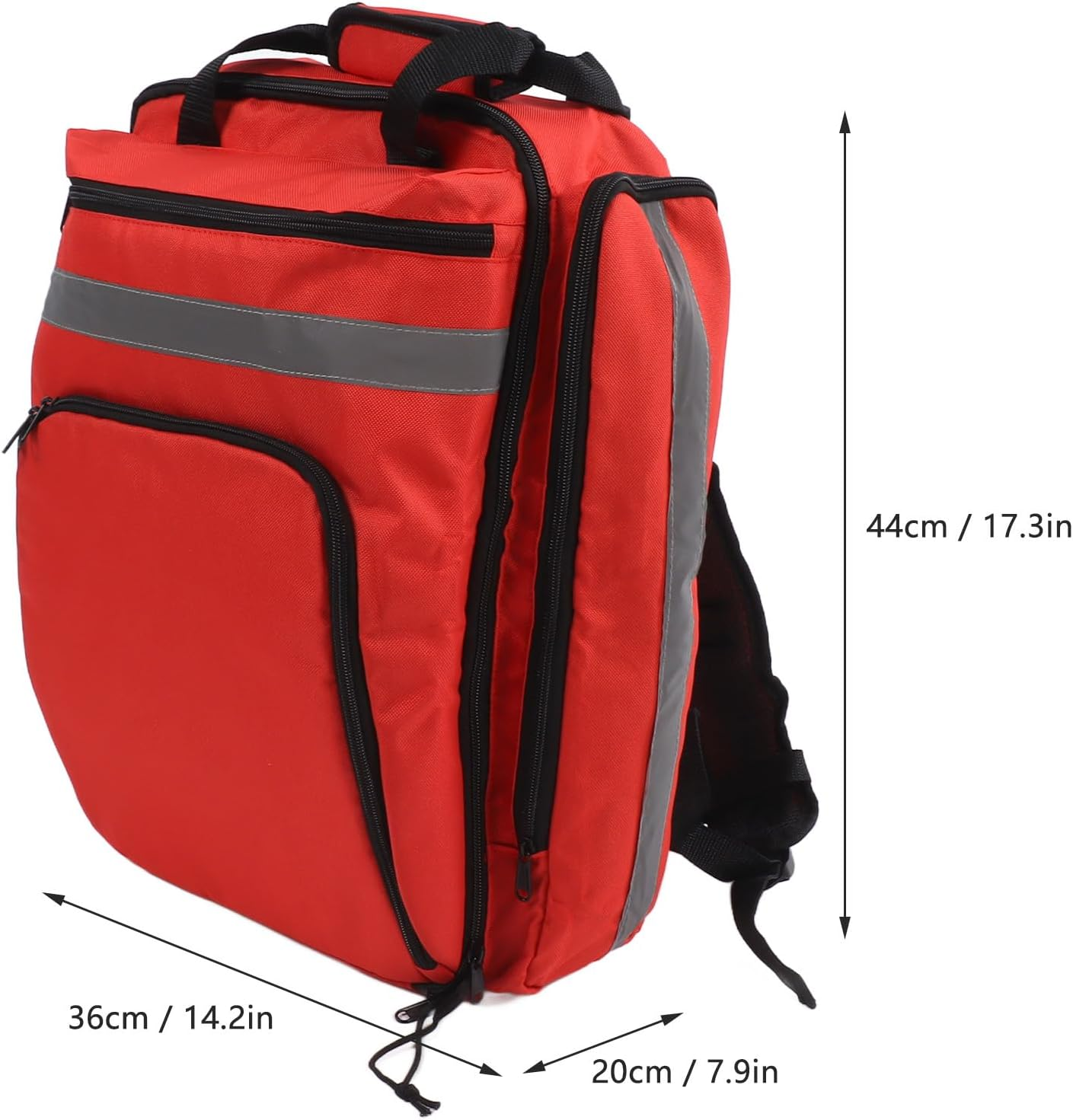 Emergency Bag First Aid Backpack Empty Survival Trauma Bags Multifunctional Large Capacity Waterproof Adjustable Portable Multiple Compartment Bag for Outdoor Earthquake image number 6