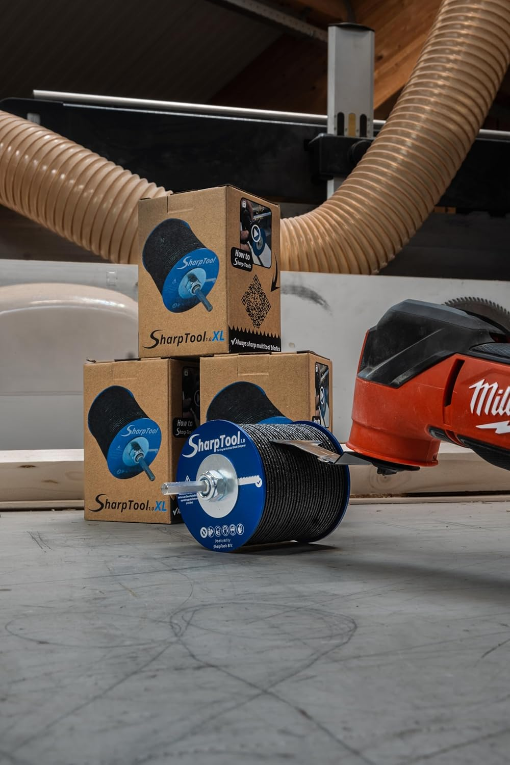 Sharptool 1.0 Multitool Saw Blades Sharpening - Multifunctional Tool Accessory for Resharpening Plunge Saw Blades, Oscillating Tool Accessories - Saw Blade Sharpener for Drill - 35 Mm image number 4