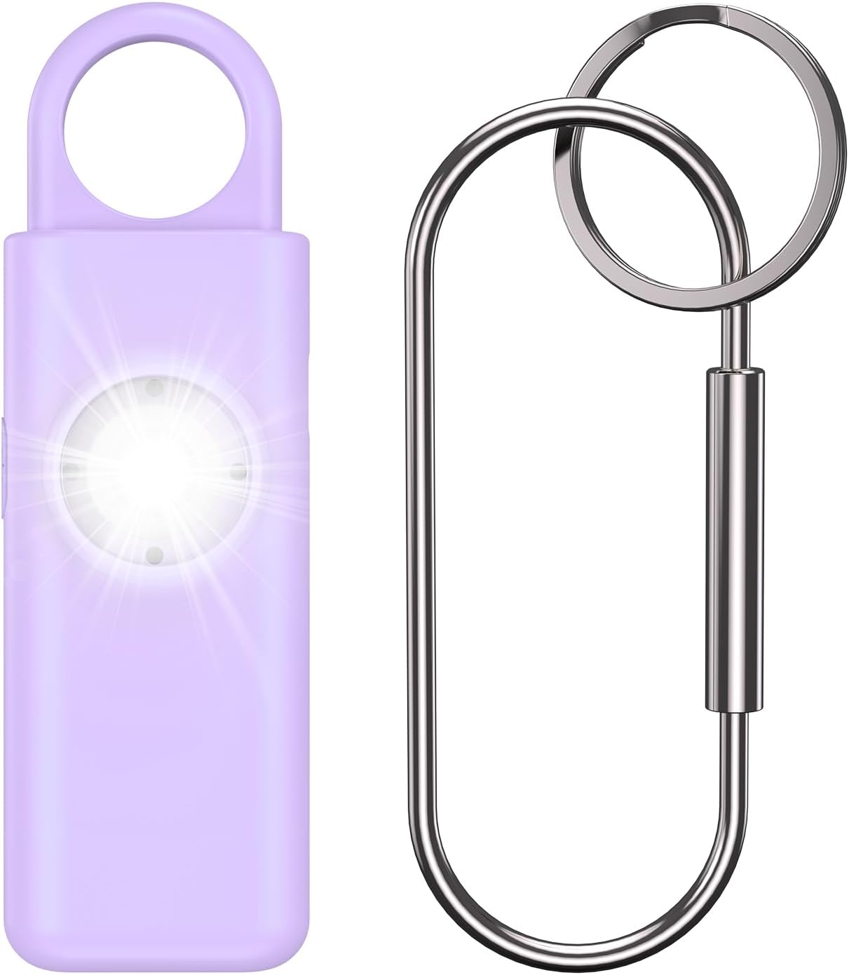 AMIR Personal Alarm Keychain for Women Safety - Loud 130 Db Siren with Strobe Light and Carabiner - Helps Women, Children, Men, Seniors, Elderly Emergency Call (Blue)