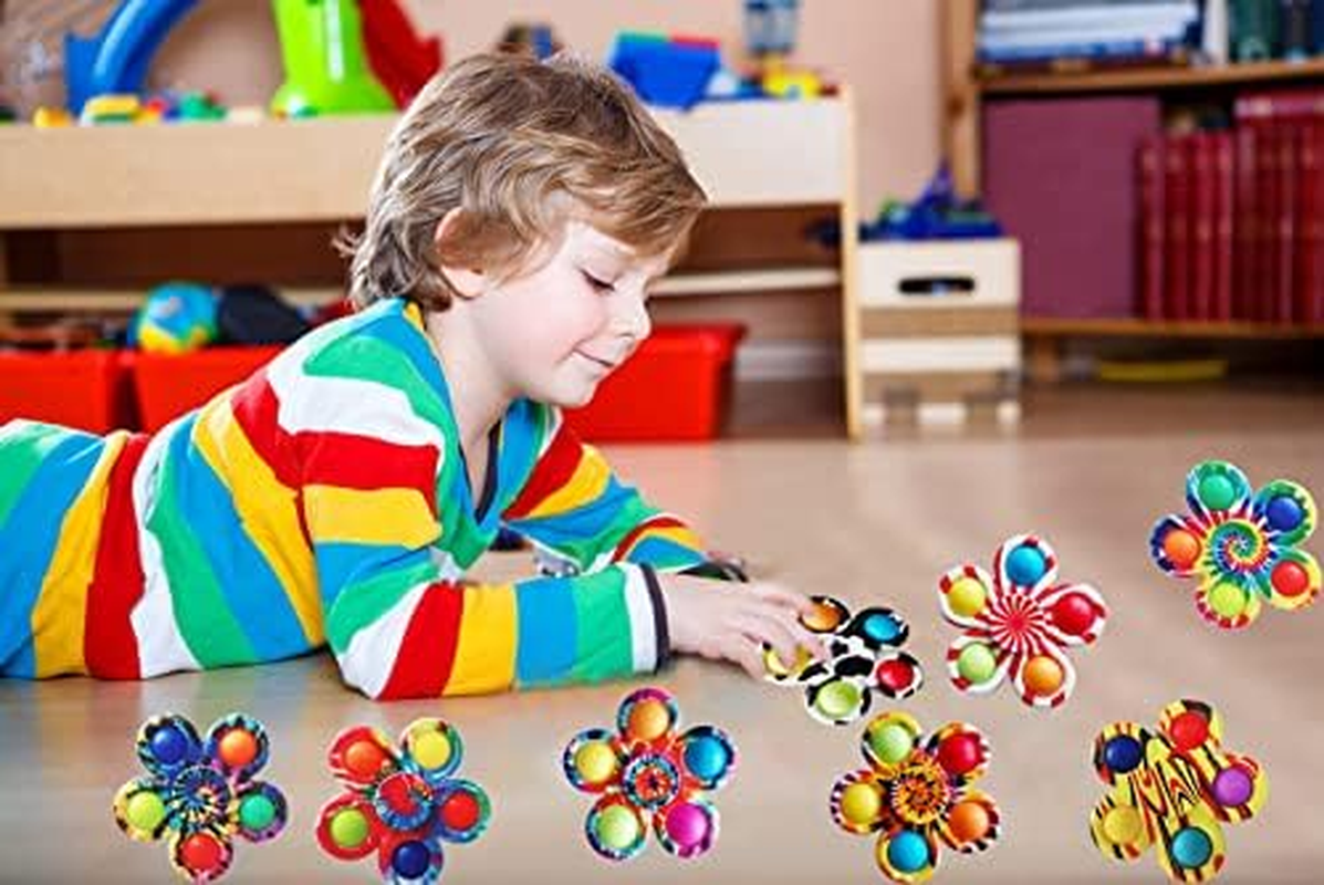 DUBANJOWE 12 Pcs Pop Bubble Fidget Spinners for Party Favors, Hand Fidget Bulk Toys for Classroom Prizes, Halloween, Christmas, Valentine Gifts for Kids, Teens, Adults (Unisex) image number 3