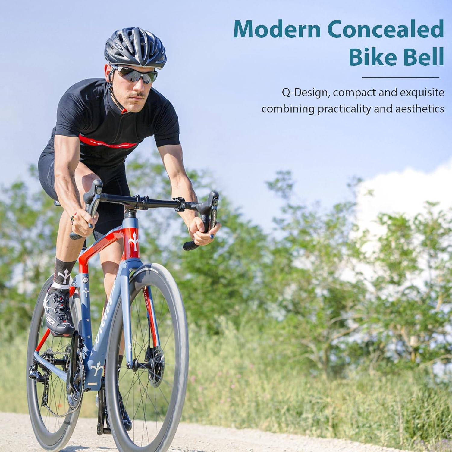 Bicycle Bell for Airtag, Airtag Hidden in the Bell, Waterproof, Incl. Screws & Tools, for Bike MTB Mountain Bike, Fits 22-31.8 Mm Handlebars image number 2