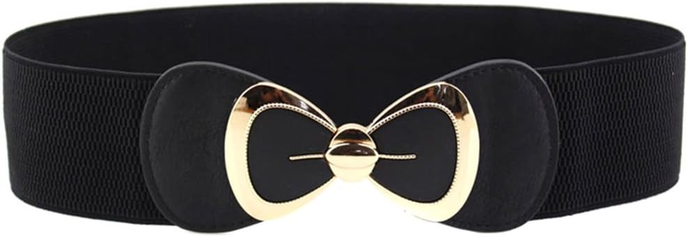 X&F Women'S Elegant PU Bowknot Stretch Wide Belt Dress Decorative Waistbelts