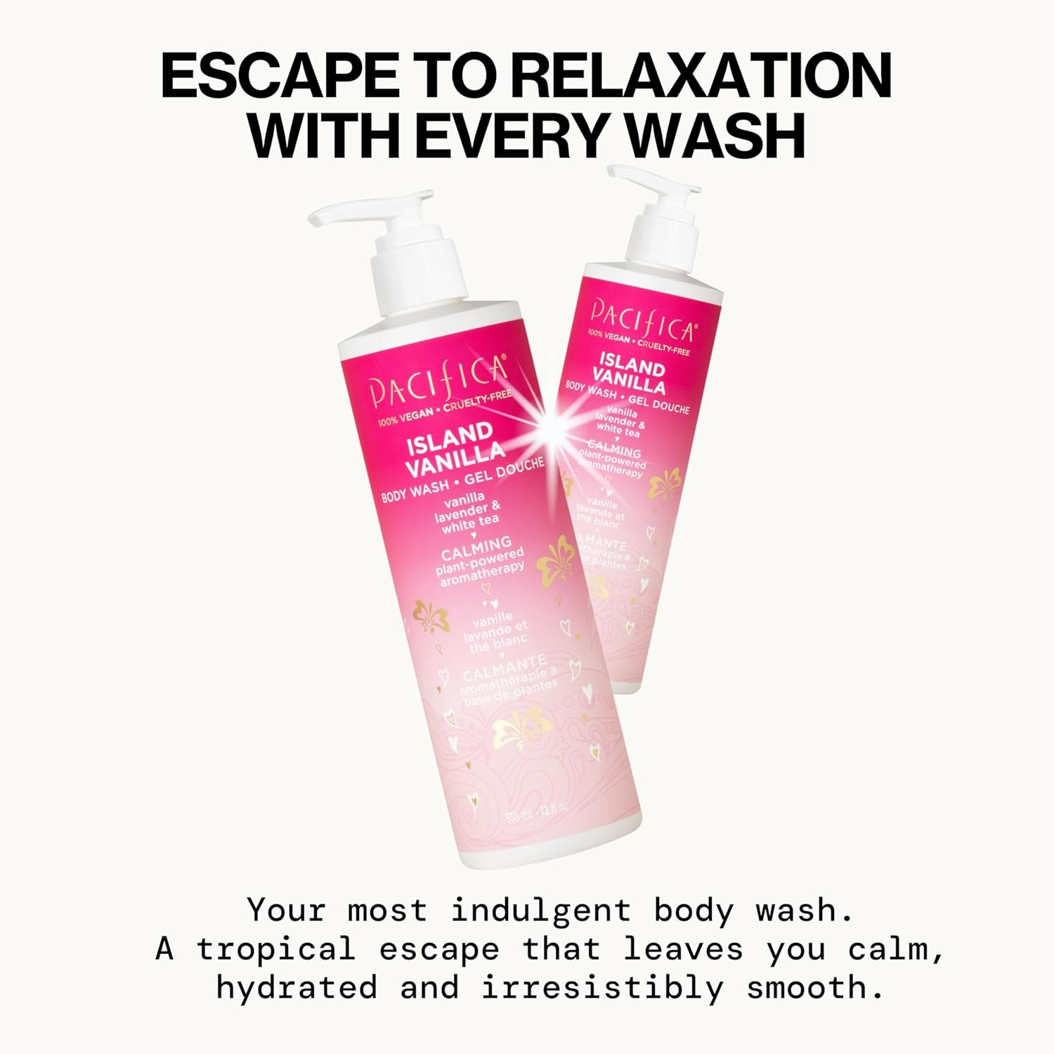 Pacifica Body Wash - Island Vanilla for Women 12 Oz Body Wash image number 4