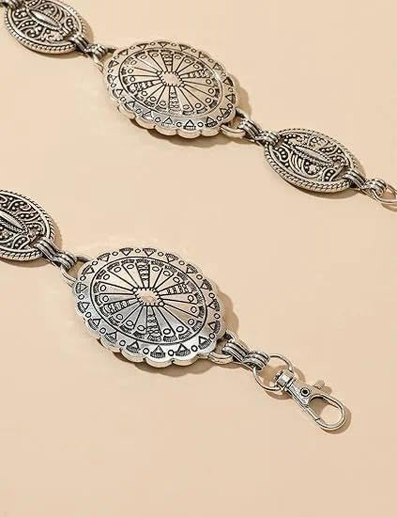 Silver Belt Chain Belt Waist Chain for Women, Body Belt, Western Belt, Compatible with Women &ndash; Leralsta image number 1