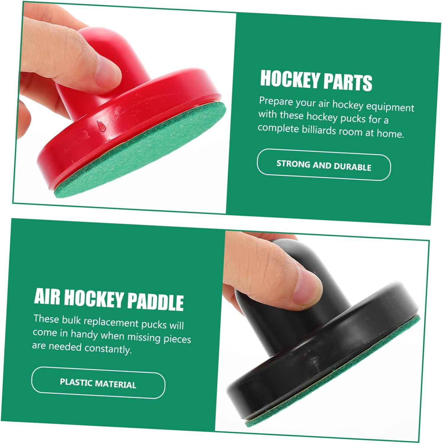 BESPORTBLE Ball Hitter Air Hockey Pucks Replacement Pushers for Game for Air Hockey Paddle Accessories and Parts