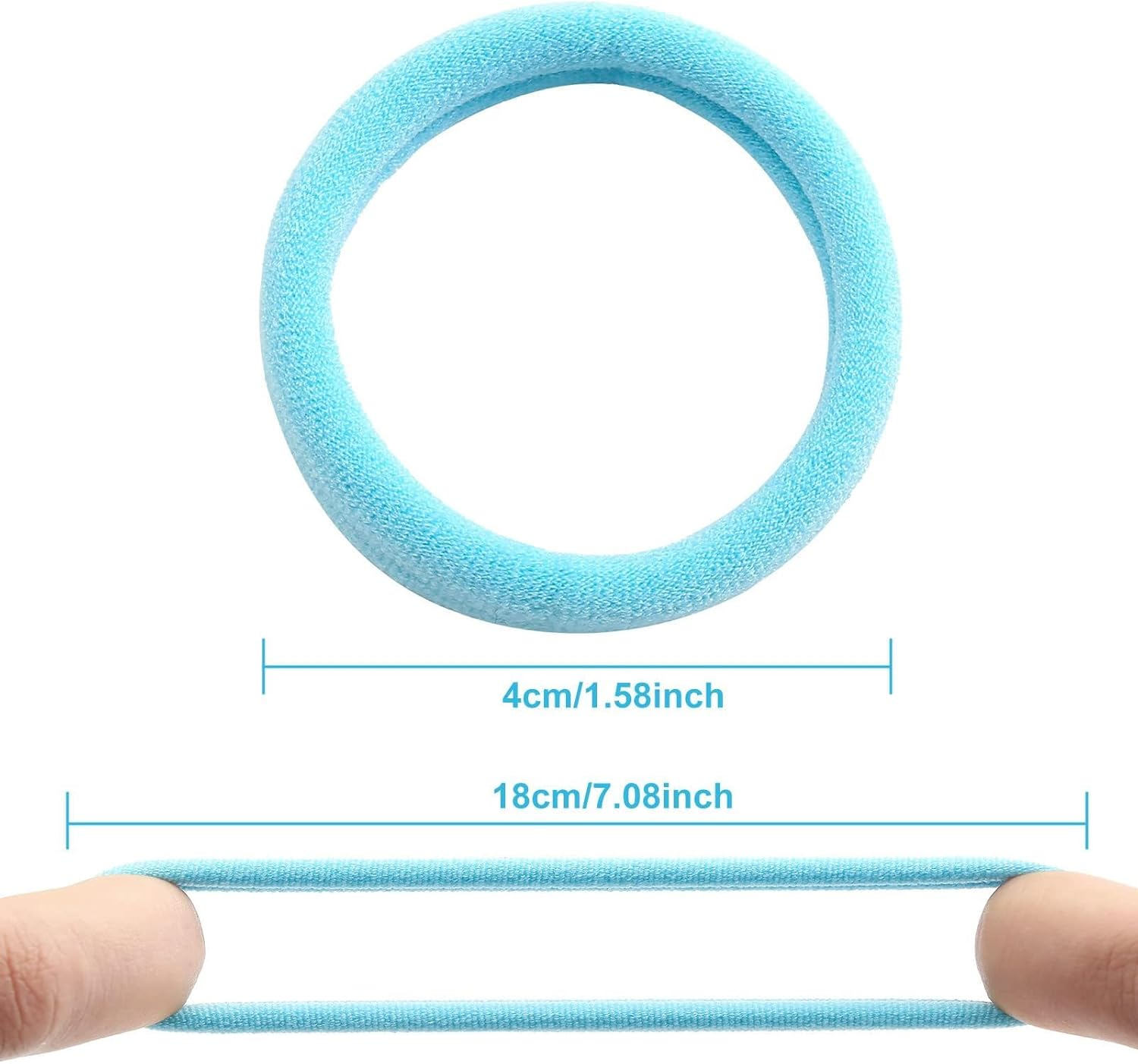 100 Pcs Thick Seamless Spring Hair Ties, Ponytail Holders Hair Accessories No Damage for Thick Hair (Spring Colors) image number 2