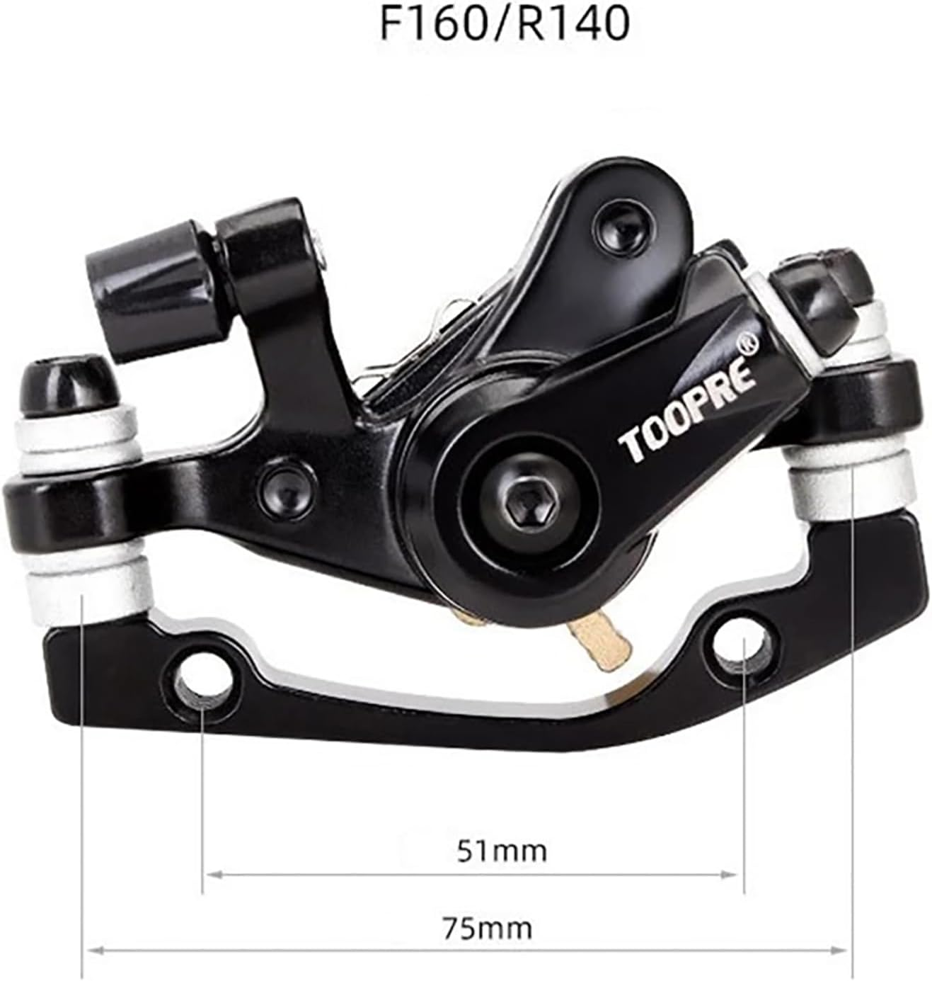 TOOPRE Front & Rear Bike Bicycle MTB Mechanic Disc Brake Rotors Brake Pads Calipers image number 2
