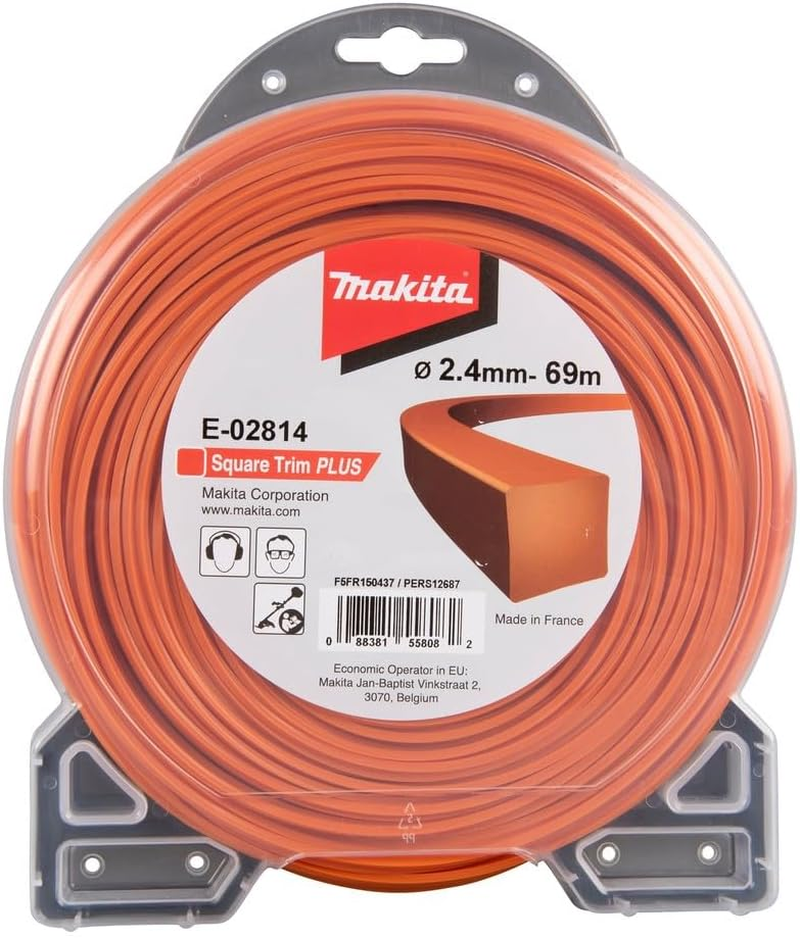 Makita Square Trim plus Line, Orange, 2.4 Mm X 69 M