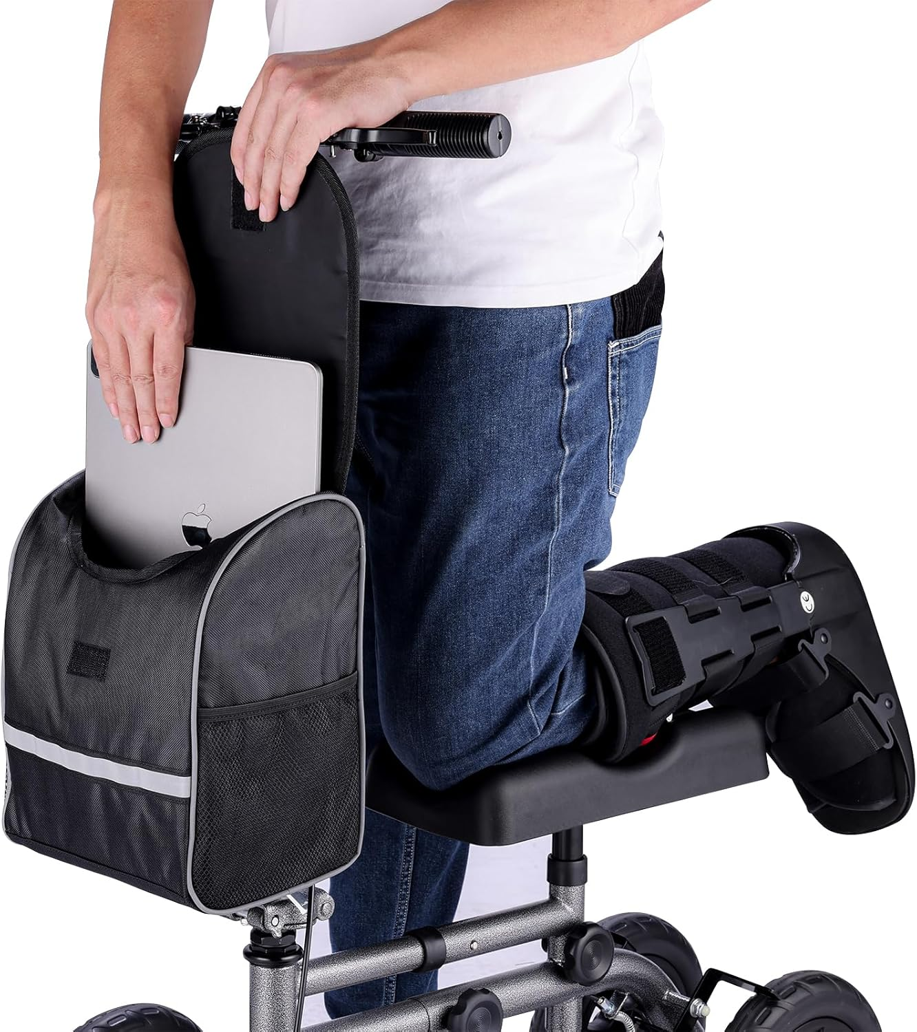 Altus All Terrain Knee Walker Scooter with 10-Inch Wheels Injury Mobility Aid Crutches Alternative Titanium image number 4