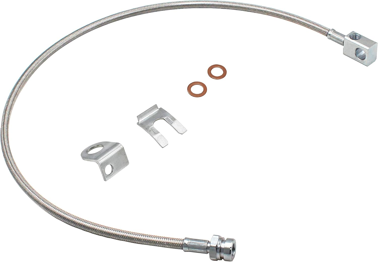 89715 Front and Rear Extended Stainless Brake Lines Replacement for 1987-2006 Jeep Wrangler TJ YJ 84-01 Cherokee XJ, 89702 and 89703 Brake Lines Kit for 4"-6" Lift image number 4