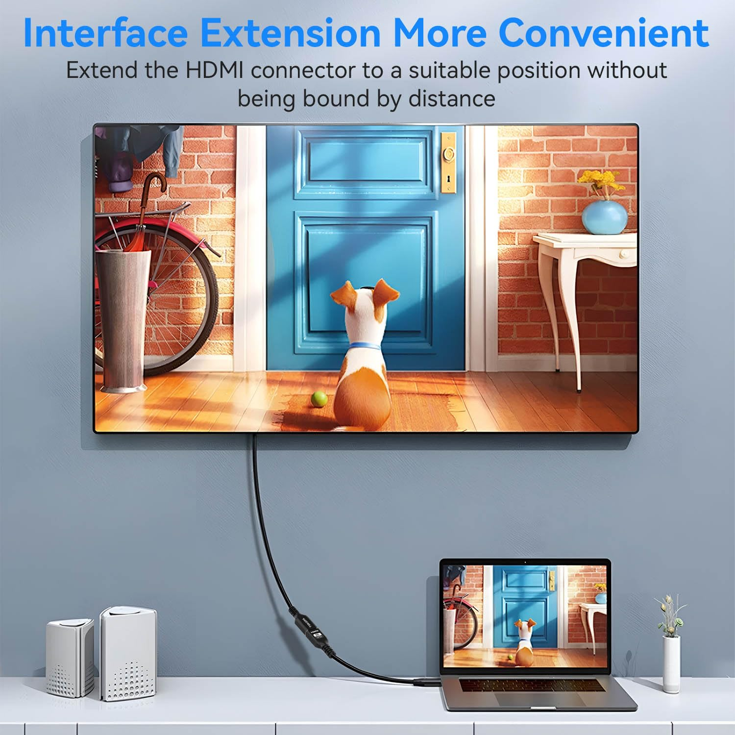 TEKERA 8K HDMI Extension Cable 1M, HDMI 2.1 Extender Male to Female, 48Gbps Ultra High Speed, Support 8K@60Hz 4K@120Hz HDR Earc VRR, Braided for PS5 Xbox TV Monitor Laptop（3.3Ft/1M） image number 6