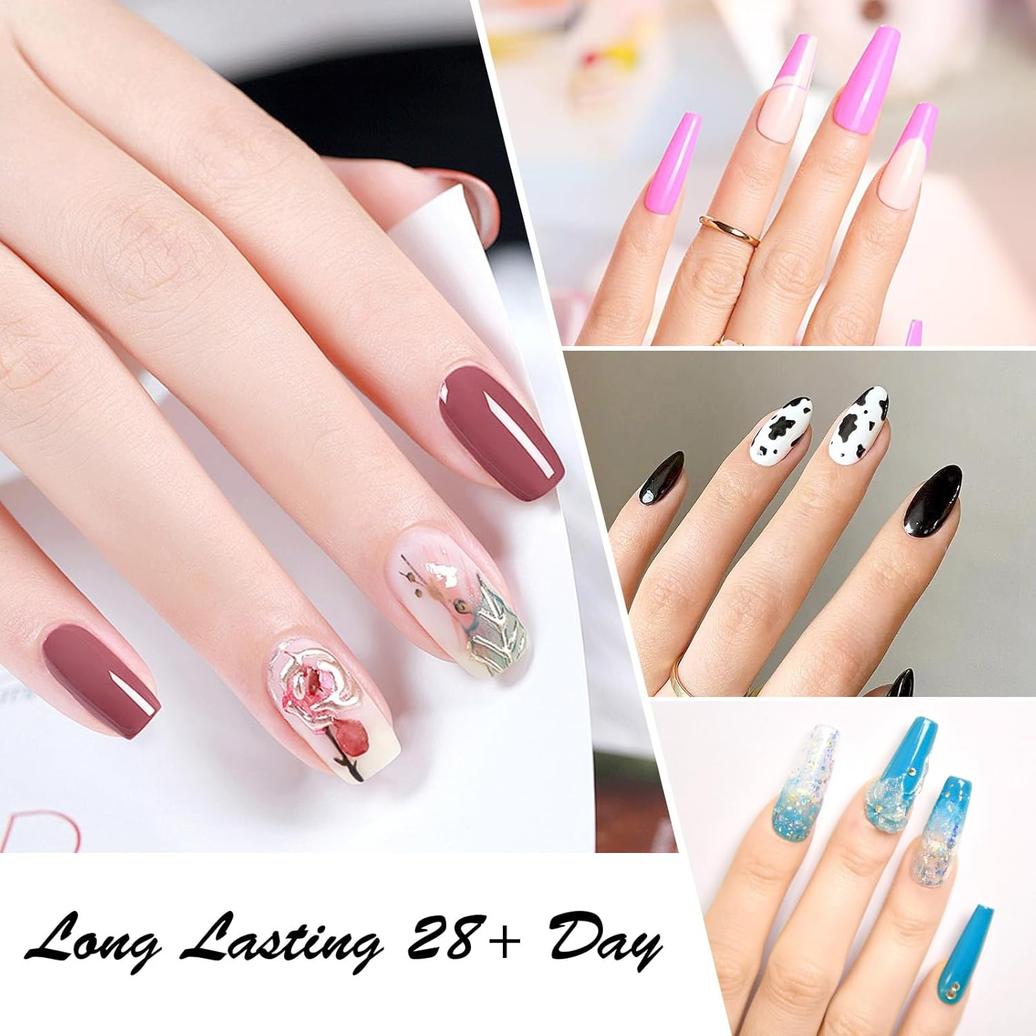 CANNI CC1 30Pcs 9ML Gel Nail Polish Set, Black Hot Pink Green Yellow Purple Blue Gel Polish Kit Soak off LED UV Nail Art Starter Manicure Salon DIY at Home - Black,Blue,Red image number 2