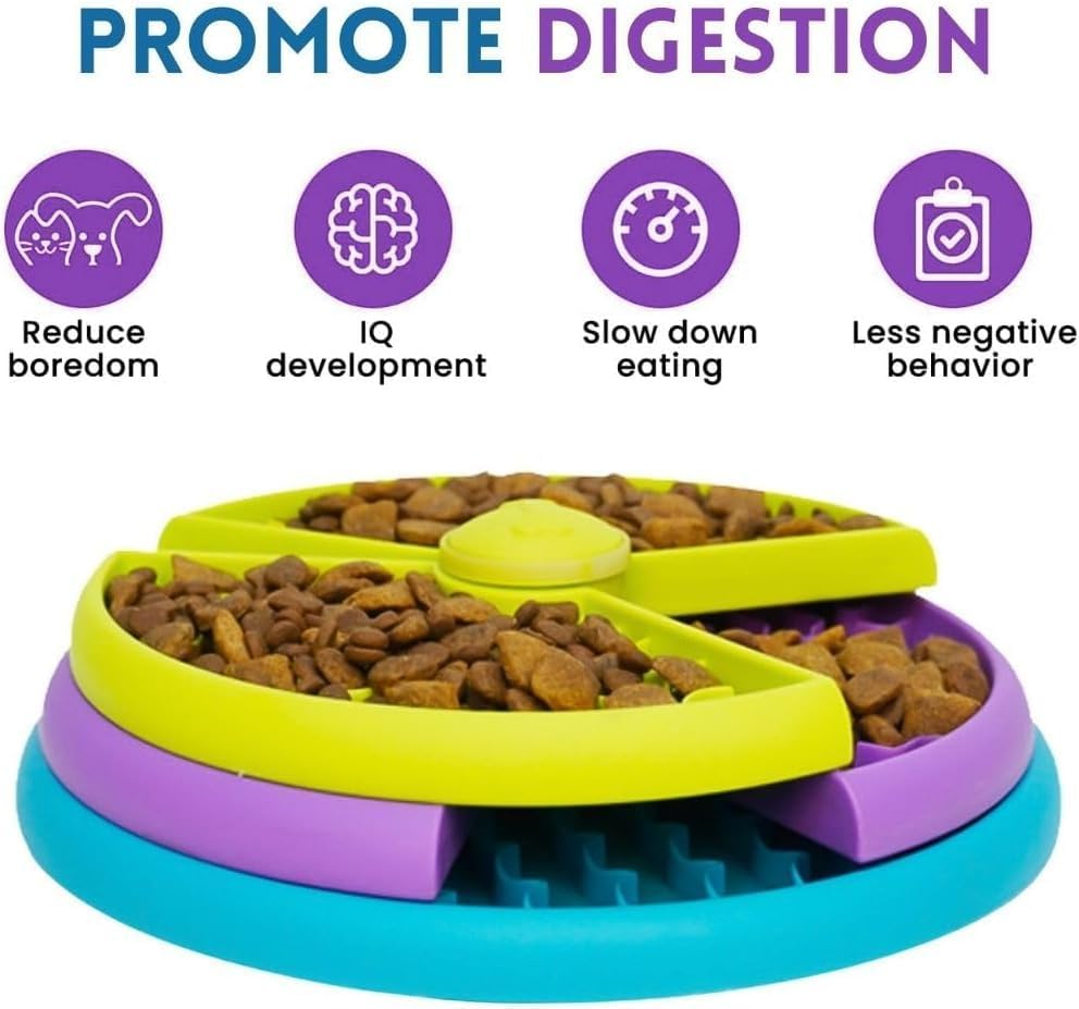 Dog Slow Feeder Bowl &ndash; Level 3 Dog Puzzle Feeder for Small, Medium, Large Dogs &ndash; Anti-Slip Slow Dog Feeder Bowl &ndash; Interactive Dog Feeder for Slowing down Eating, Mental Stimulation image number 3