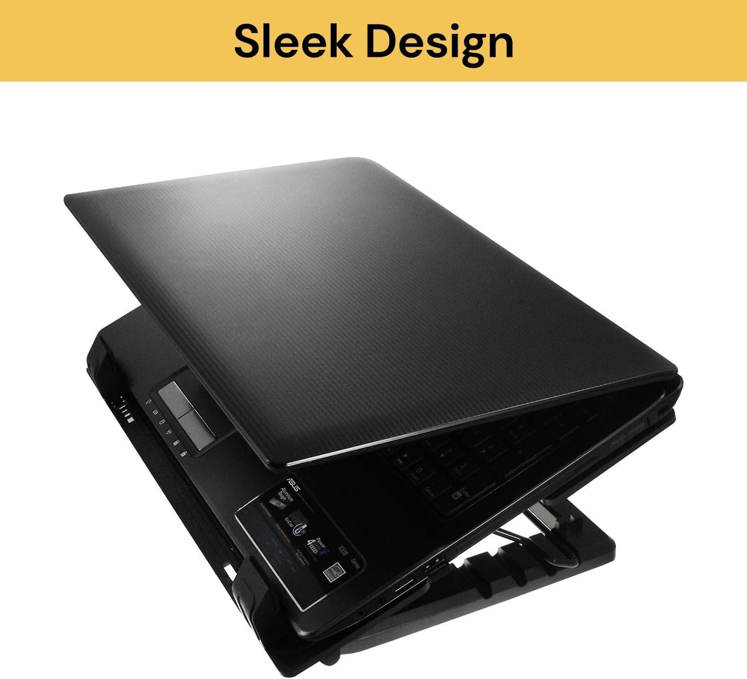 EZONEDEAL Laptop Cooler Cooling Pad Laptop Cooling Fan Cooling Stand USB Powered Silent Cooler Pad, Adjustable Notebook Cooler image number 1