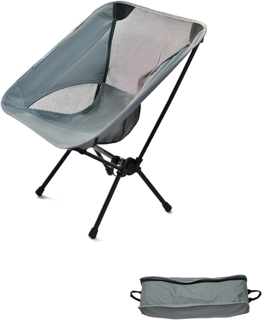 AIMALL Outdoor Moon Chair, Breathable Mesh, Lightweight and Foldable High Back Fishing Beach Chair, Portable Leisure Chair for Camping