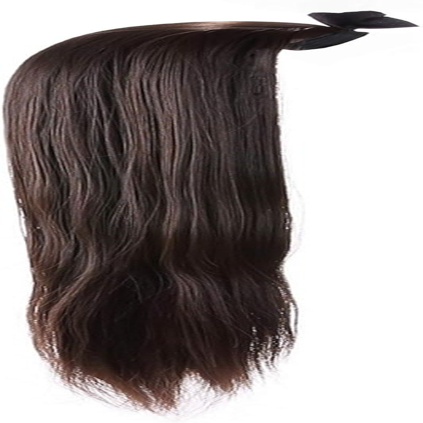 Prettyland 60 Cm Static-Free Long Hair Straight Ponytail One-Piece Clip-In Hairpiece Extensions Orange Copper Red R01