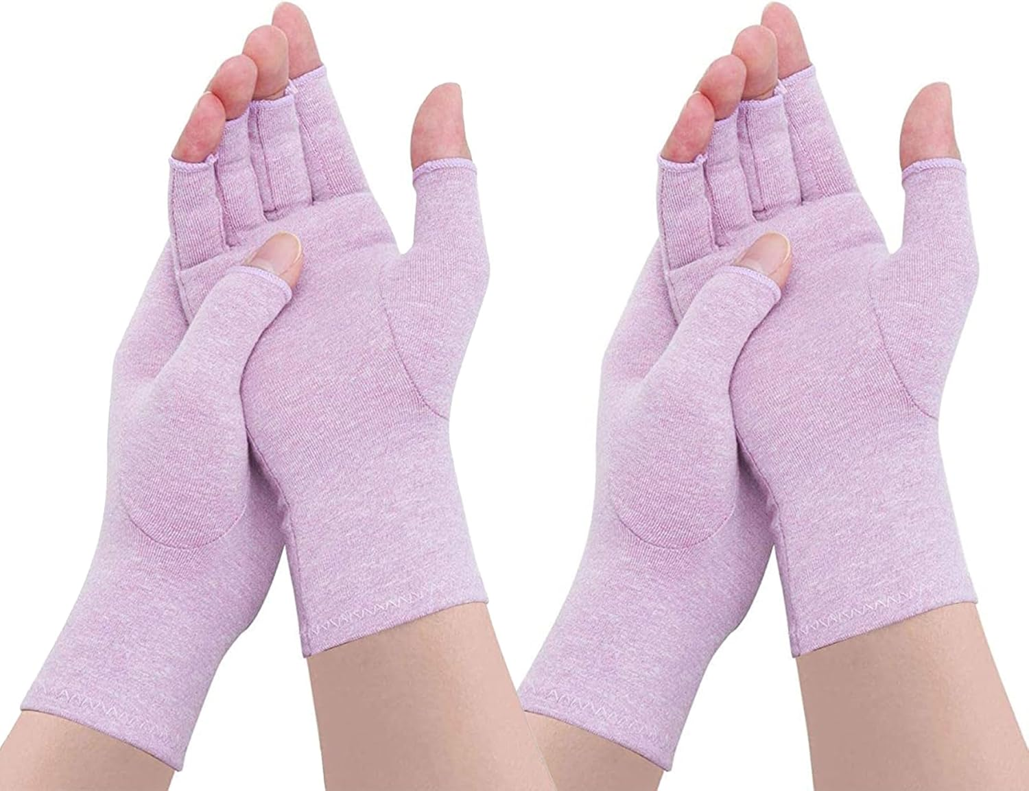 Rheumatoid Arthritis Gloves - Compression Gloves Fingerless Joint Pain Relief Hand Mitten Warmth Gloves Carpal Tunnel Gloves for Women Men image number 7