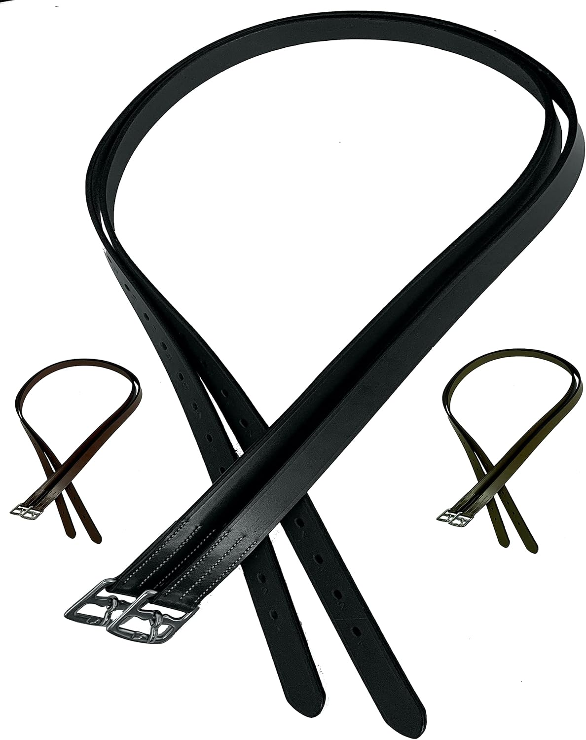 Majestic Ally Genuine Leather English Stirrup Leathers, Ideal for Schooling and Daily Use (Pack of 2)