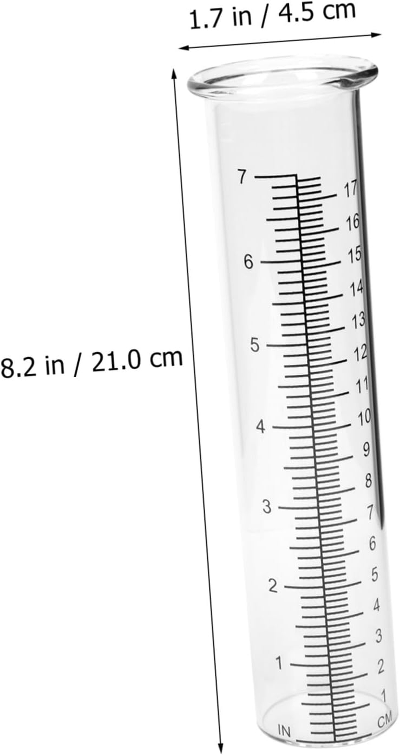 DOITOOL 3Pcs Rain Gauge Glass Tubes Outdoor Rain Measuring Cylinders Weatherproof Rainfall Gauge Tool for Garden Agriculture and Climate Research image number 3