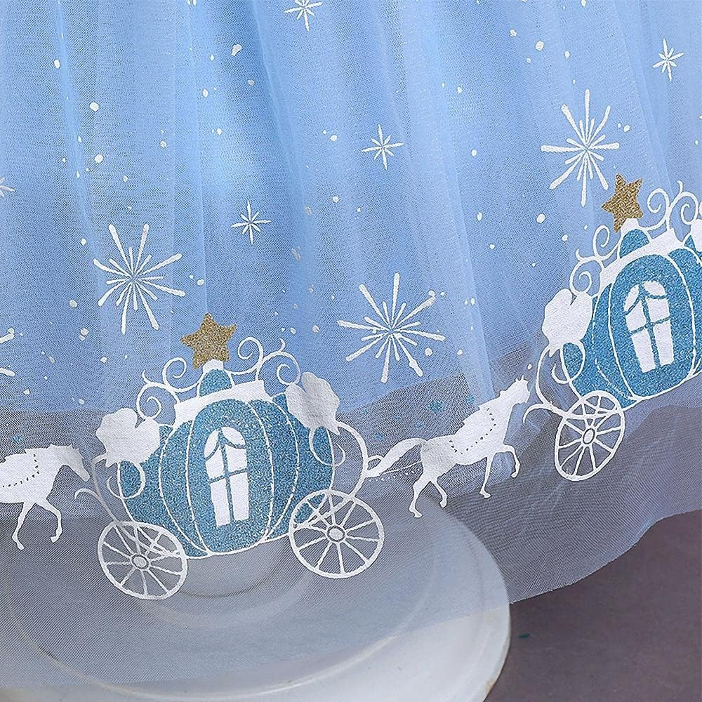 Dressy Daisy Princess Fancy Dress up Halloween Costume Pumpkin Car Birthday Party Outfit with Arm Mitts for Toddler Girls Size 2-7 image number 4