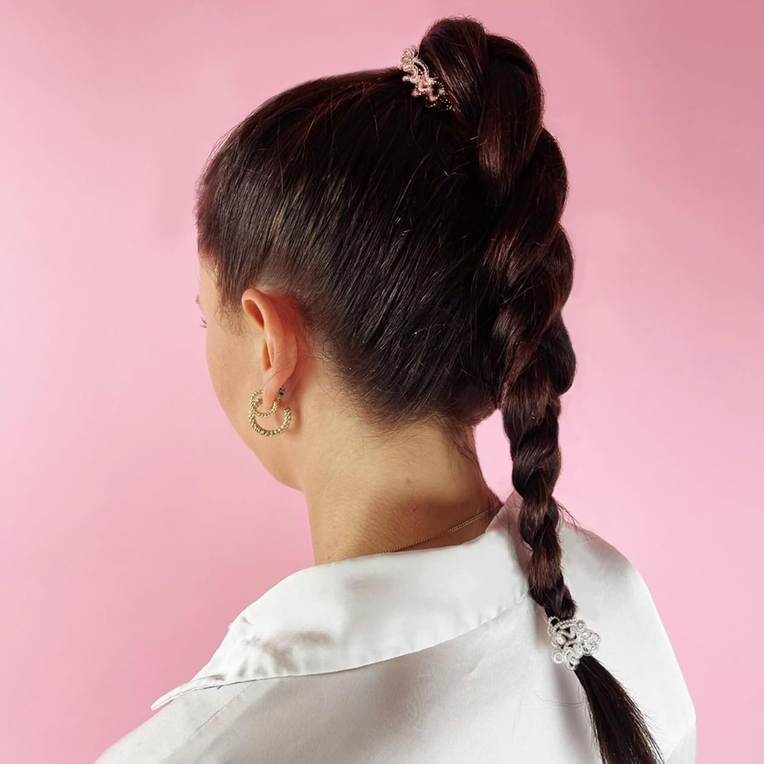 Invisibobble Slim Hair Scrunchies Day and Night I 6 X Thin Hair Bobbles Black & White for Girls and Women I Elegant Look & Strong Hold I Designed in the Heart of Munich image number 2