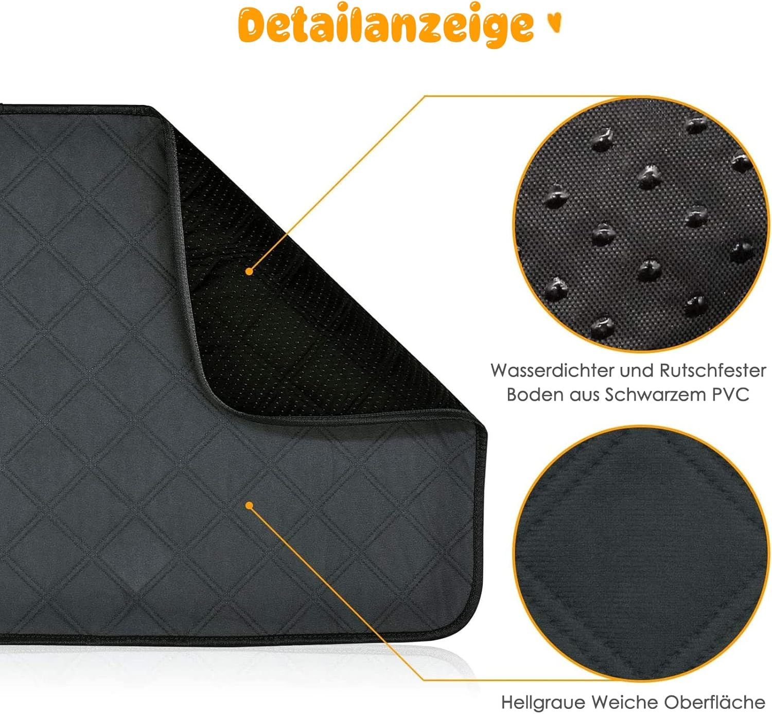 PIPI Pads for Guinea Pigs Cage Inserts 2 Pack Washable Guinea Pig PIPI Pads Waterproof Non-Slip Guinea Pig Bedding Super Absorbent Pee Pad for Small Animals image number 2