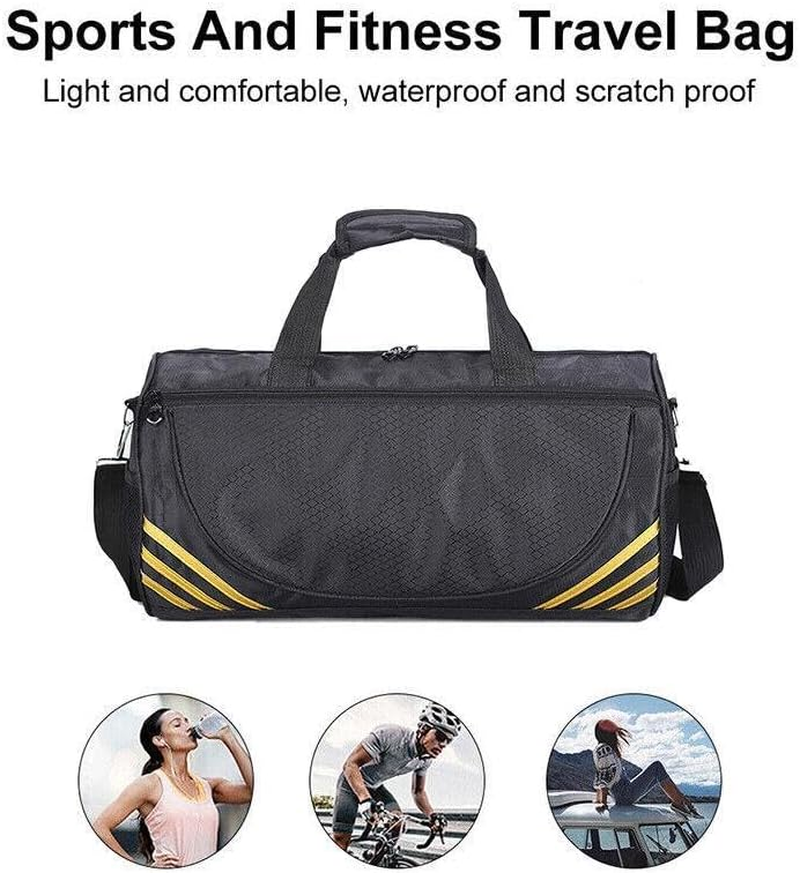 AIMALL Gym Duffle Bag Waterproof Taekwondo Travel Duffel Bag Outdoor Large Size Black, Durable Nylon & Polyester, Casual Style, Side Pockets, 17.7X9X9In image number 2