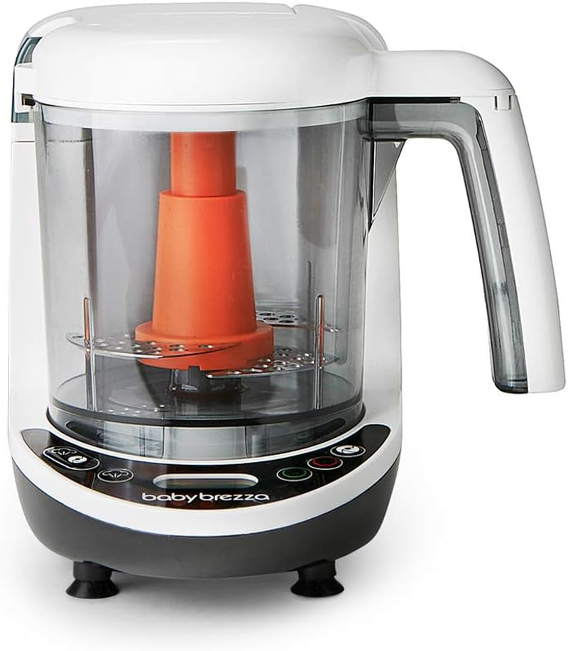 Baby Brezza One Step Baby Food Maker Deluxe &ndash; Cooker and Blender to Steam + Puree in 1 Step &ndash; Auto Shut off - Make Organic Food for Infants and Toddlers - Set of 3 Pouches + 3 Funnels image number 1