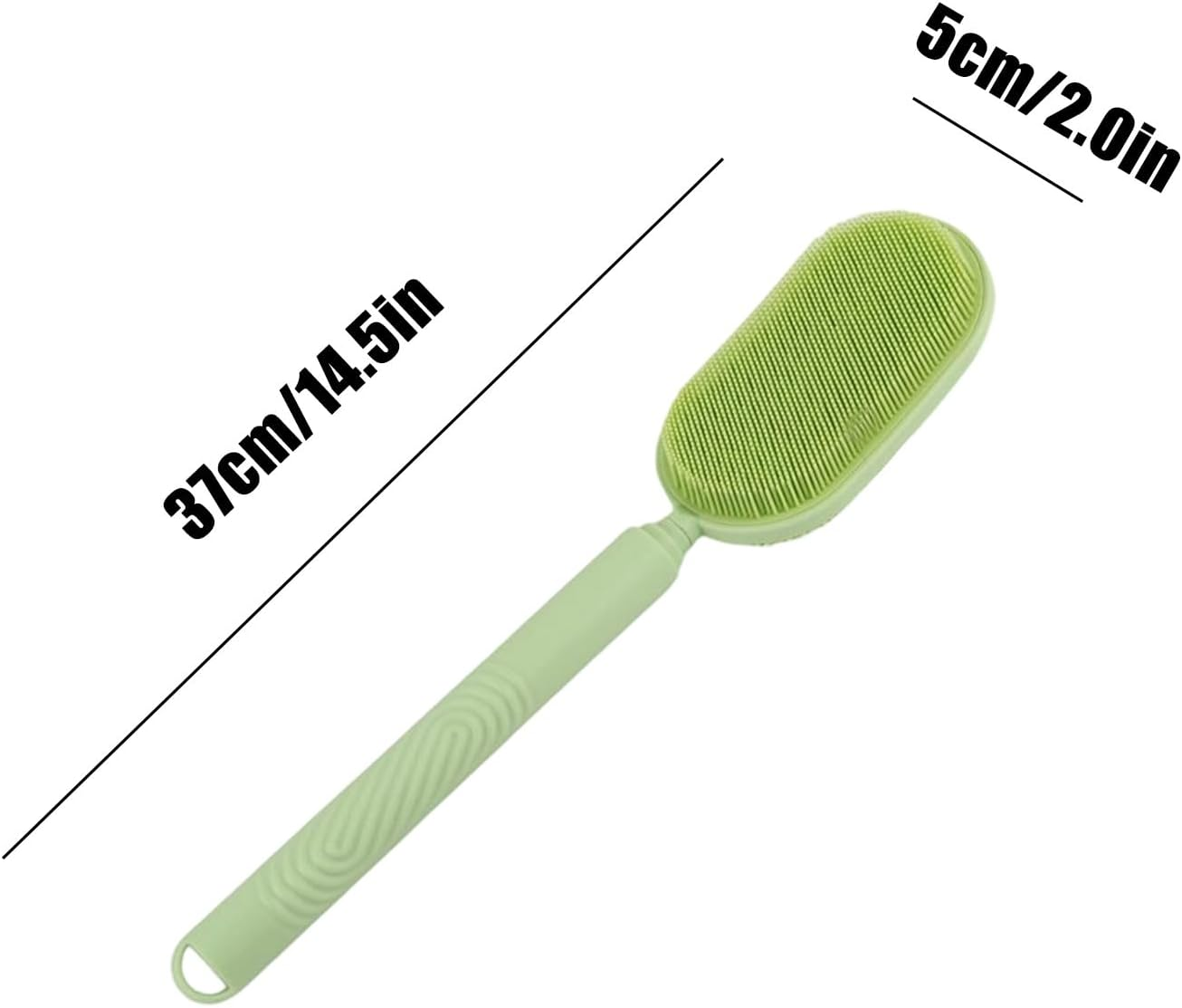 Shower Back Scrubber | Silicone Bath Cleaning Supplies - Body Bath Brush Massage Tools - for Cleaning Men Women Kids Bathing Showering Home Dorm Travel Hotel Apartment - Black image number 5