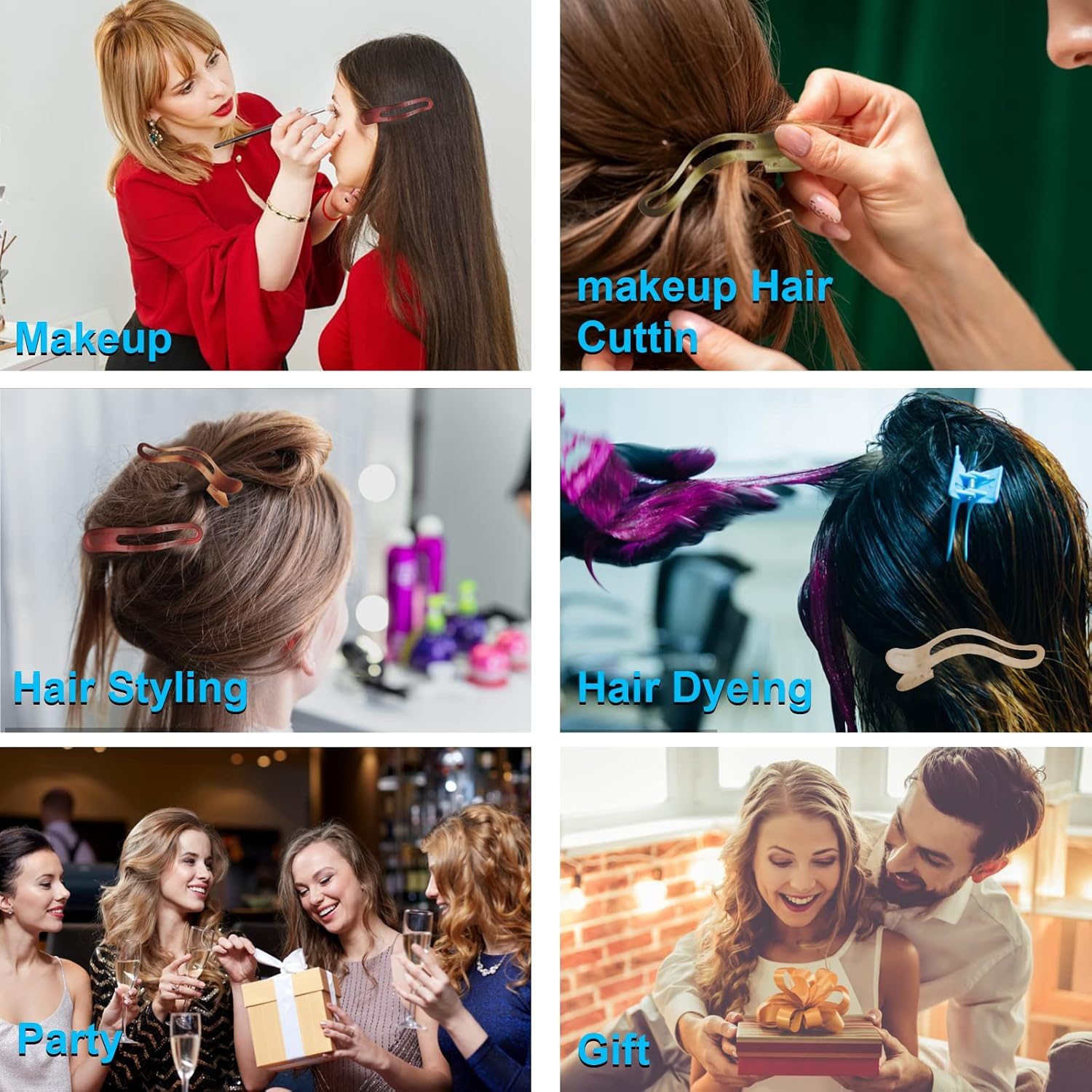 Pastel Alligator Hair Clips 8 PCS for Styling Sectioning, Monster Clips for Hair, Big Hair Clips for Styling Duckbill, Hair Styling Clips with Non-Slip Aligator Clips--Monsters image number 2