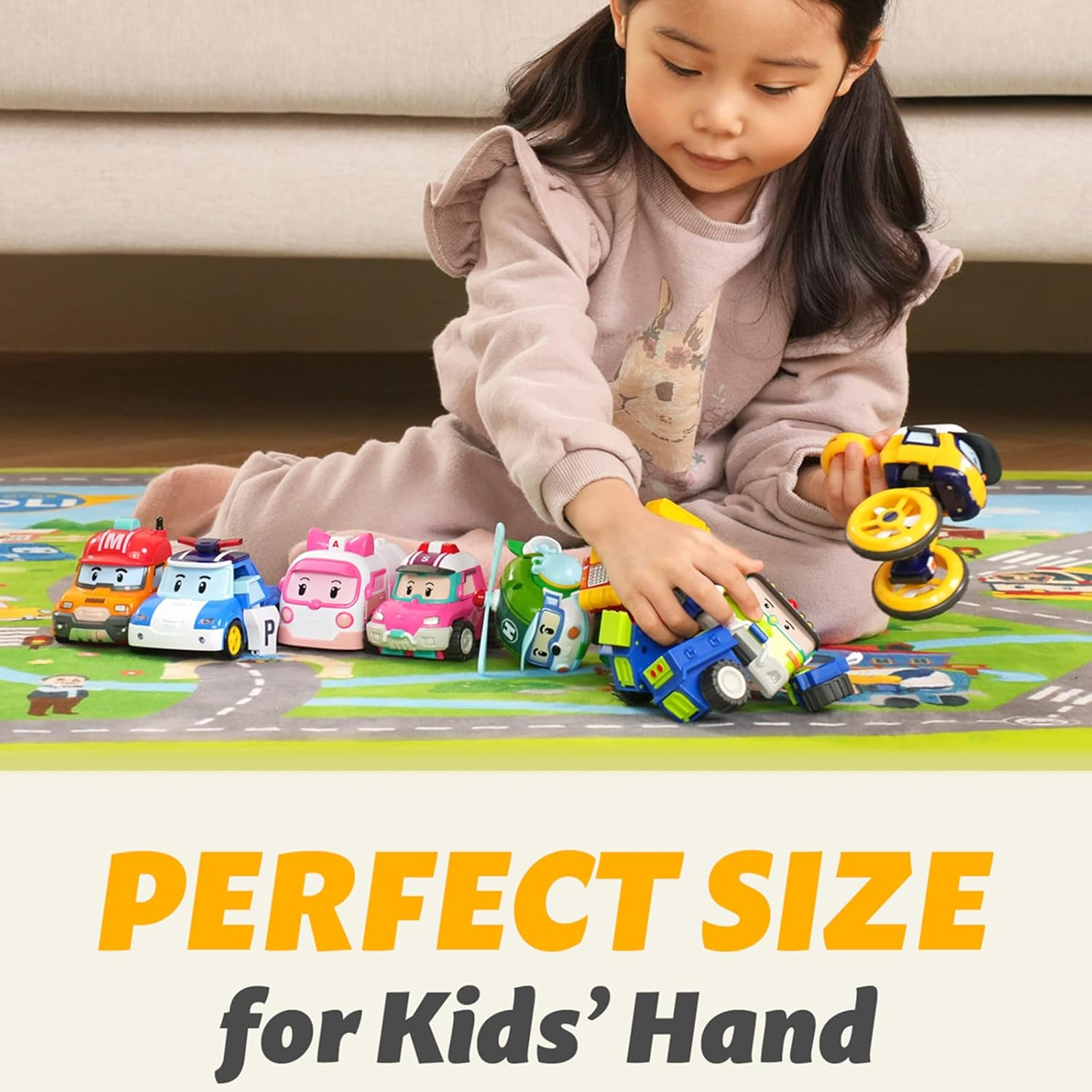 Robocar Poli Sandy Transforming Robot, 4" Transformable Action Toy Figure Vehicle, Emergency Vehicle Playset, Holiday Birthday Rescue Car Toys Gift for Boys Girls Age 1 2 3 4 5 image number 5