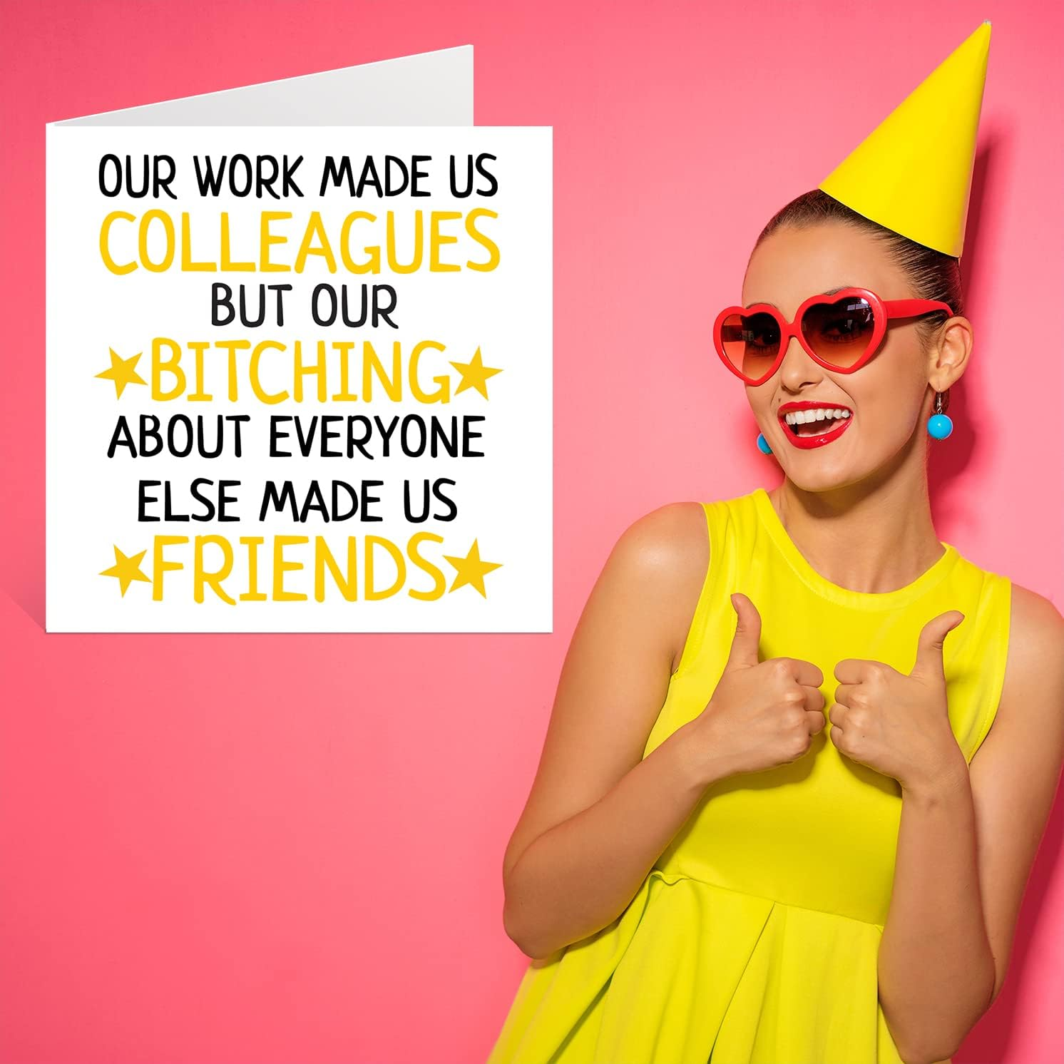 Leaving Gifts for Colleagues Women Men - Chance Colleagues B*Tching Friends - Sorry Your Leaving Good Luck in Your New Job Card, 145Mm X 145Mm Greeting Cards, Funny Leaving Gifts Congratulations Card image number 4