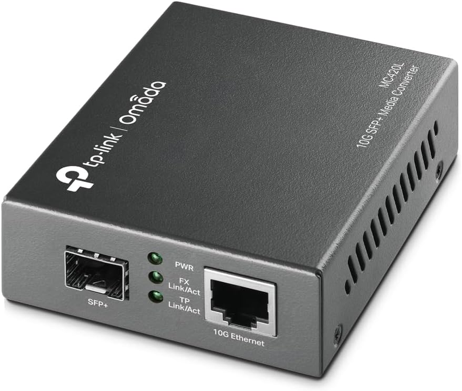 Tp-Link Omada10G Multi-Gigabit SFP Media Converter, 1&times; 1G/2.5G/5G/10Gbps Auto-Negotiation RJ45 Port, Auto-Negotiation of Half-Duplex/Full-Duplex Transfer Mode, FX Port Supports Hot-Swappable(Mc420L) image number 5