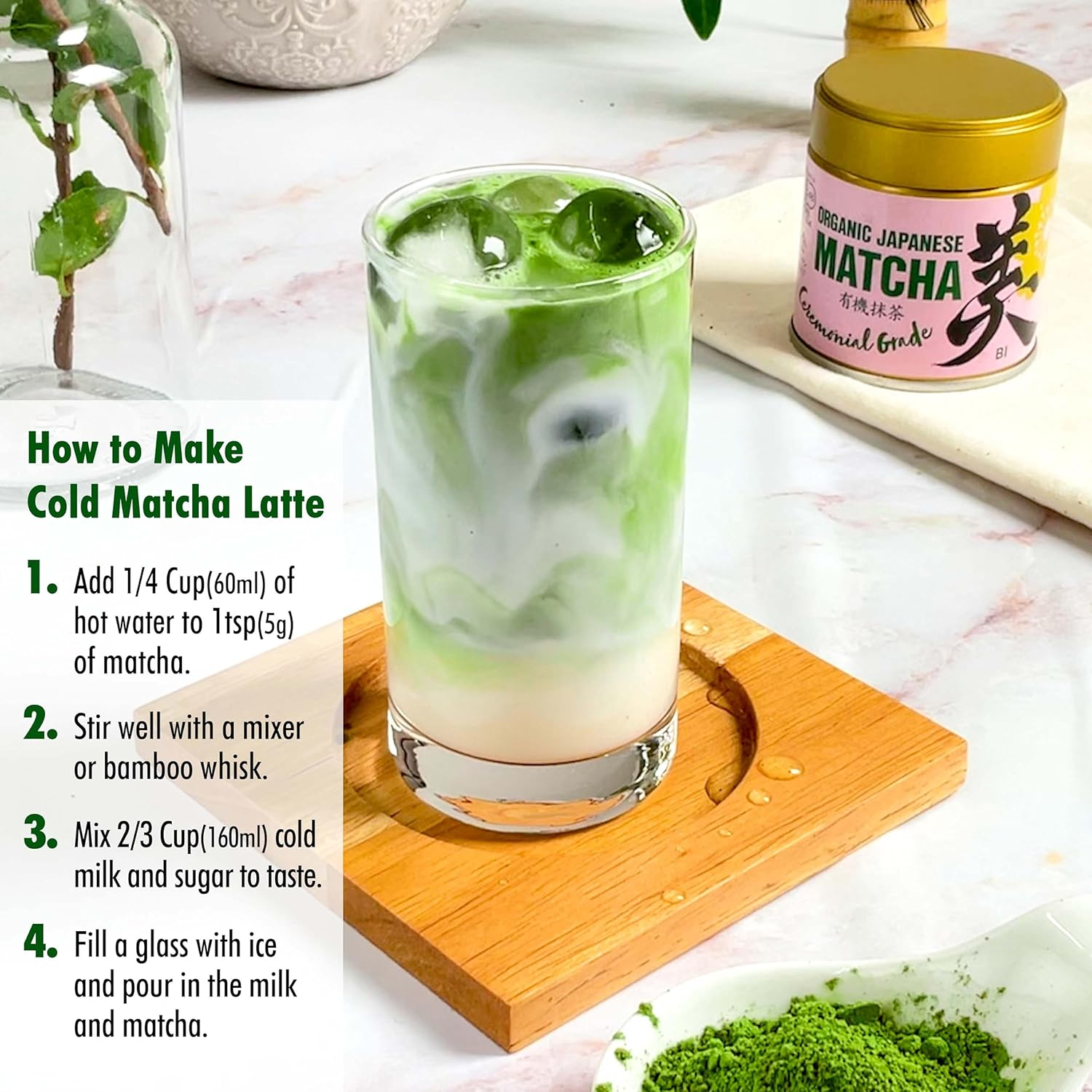 YAMASAN KYOTO UJI Japanese Ceremonial Grade Matcha, Matcha Green Tea Powder, 100％ Authentic Japanese Origin, from Uji Kyoto, Japan (30G) image number 4