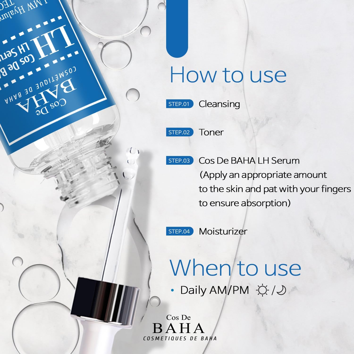 Low Molecular Hyaluronic Acid Serum, Hydrating & Volumizing Face Serum, Moisture Boost for All Skin Types, Fragrance-Free Formula (2Fl Oz) image number 5