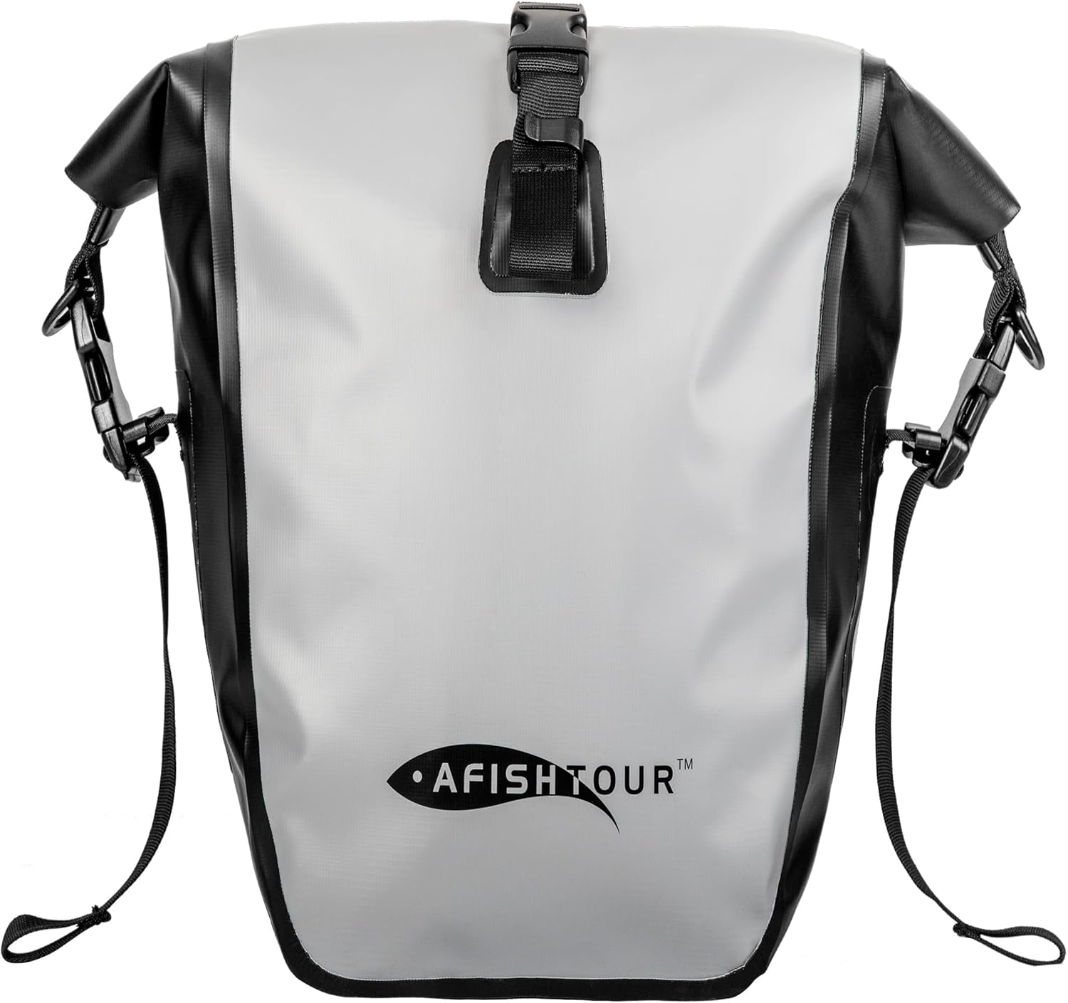 AFISHTOUR Waterproof Bike Pannier -25 L Saddle Bag for Bicycles Rear Rack - Bike Bag for Grocery, Laptop (Grey,1 PCS) image number 6