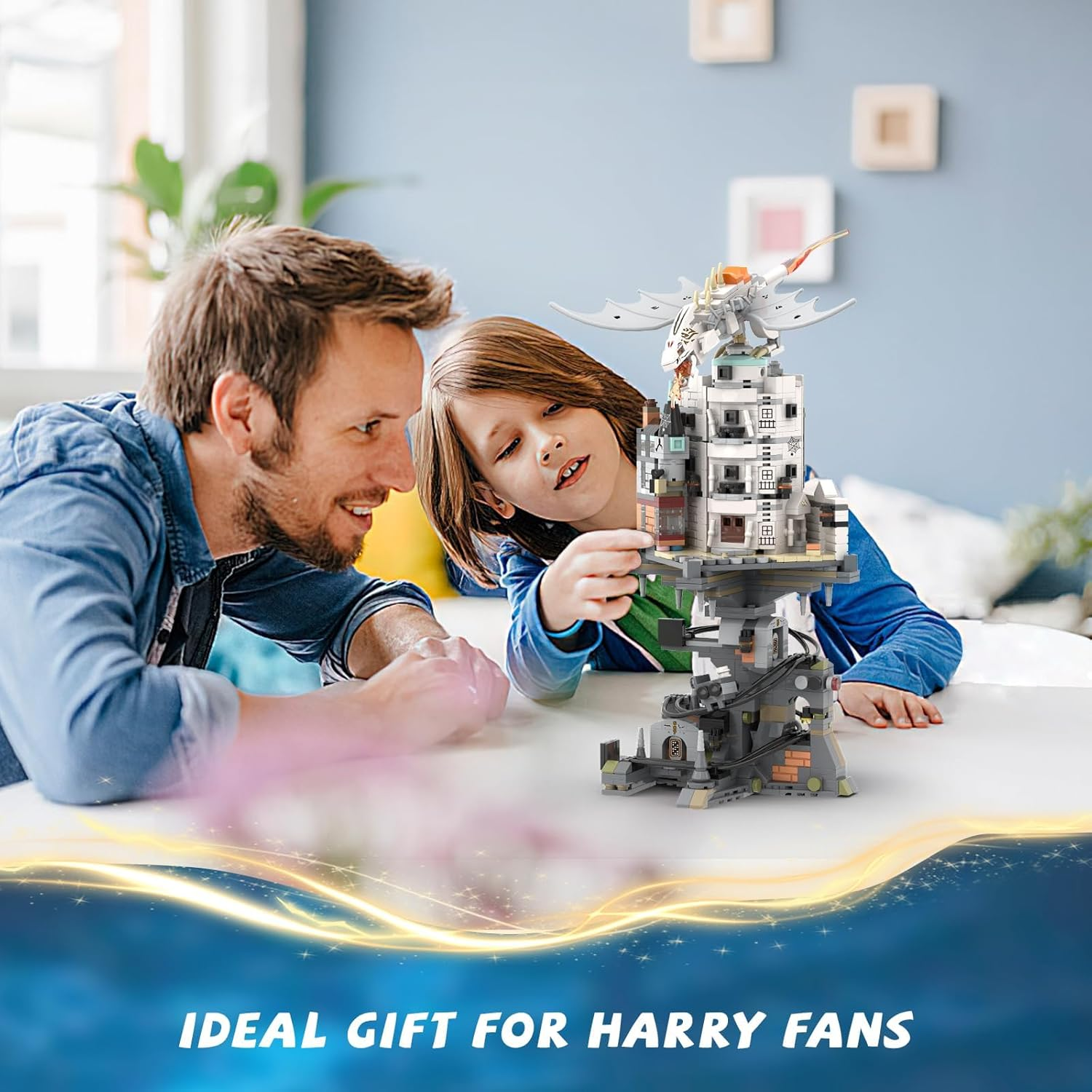 QLT QIAOLETONG Ideas Castle Magic Bench Building Set, Clamping Blocks, Compatible with  Architecture for Potter Fans Boys and Adults from 8-16+ (1056 Pieces)