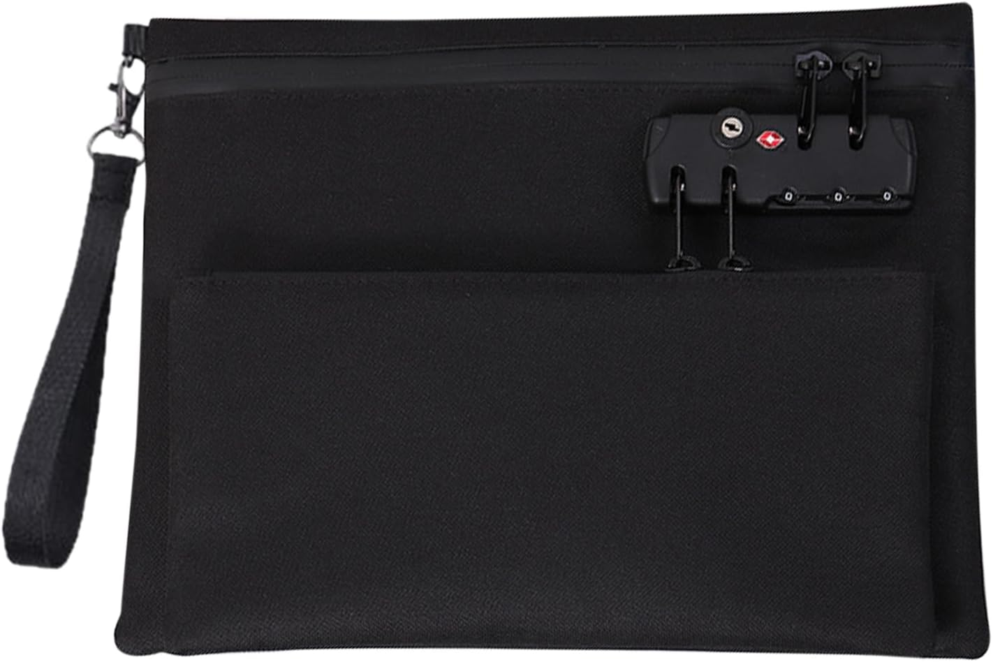 Mbiyhgta Cash Bag with Lock, Double Layer Money Bag with Lock, Secure Double Layer Wallet with Lock for Cash Box Men Women Travel Passports Daily Storage image number 6