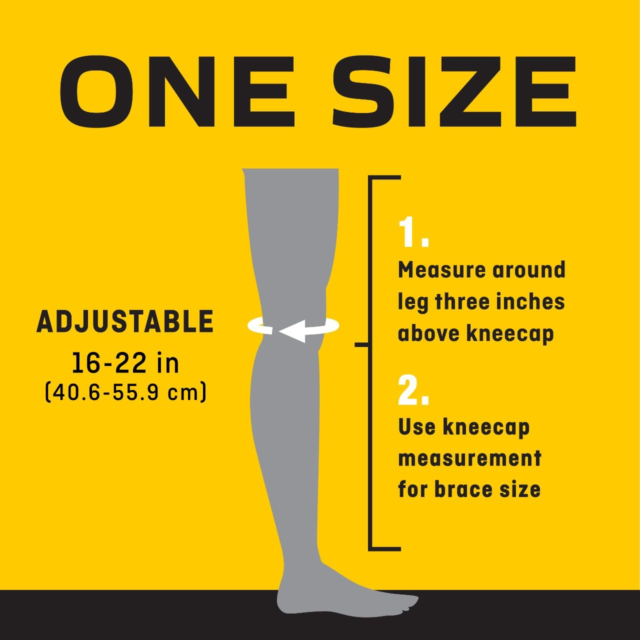 Futuro Cushioned, Stability, Durable, Neoprene-Blend, Adjustable, Soothing Warm Hinged Knee Brace - Black image number 1