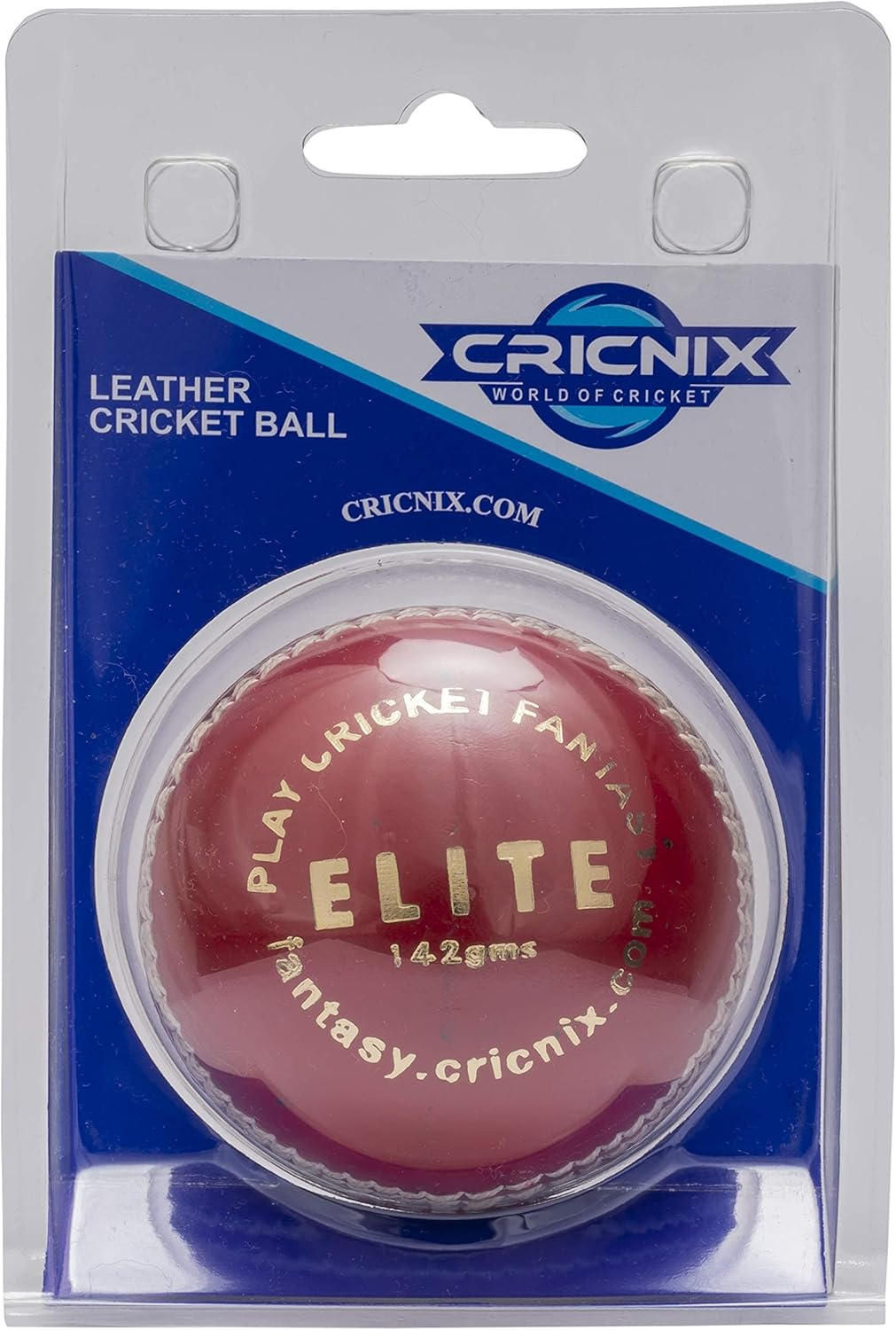 Cricnix Cricket Ball Elite Red Leather 142G (1-Pack/3-Pack/6-Pack) for Women or Juniors Match image number 4