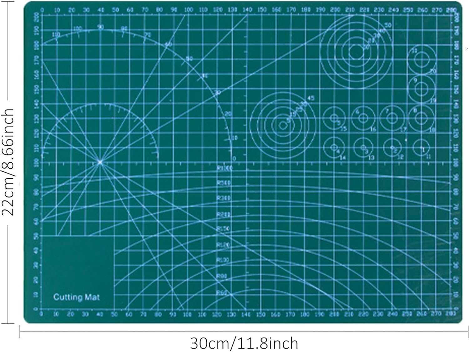 XUTONG Cutting Pad,Double Sided Carved Board, Durable and anti Slip 3MM Thick Professional Mesh Rotating Pad,Compatible with Sewing,Scrapbook,Sewing, and Arts and Crafts 8.66X11.8In (A4) image number 4