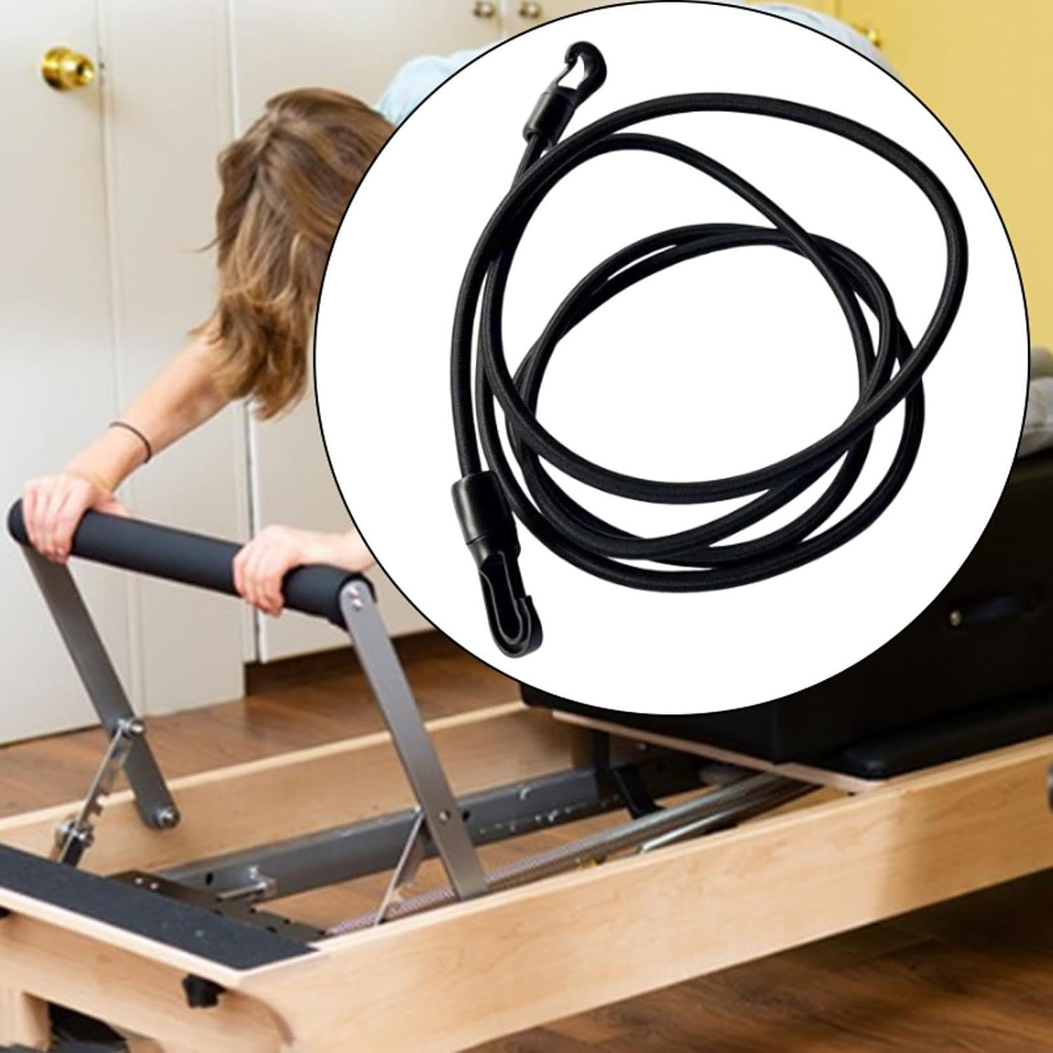 Generic Rowing Machine Pull Belt Cord String Rope Attachment Fitness Machine Accessories Length 2.5 Meter Replace for Gym Sports Home