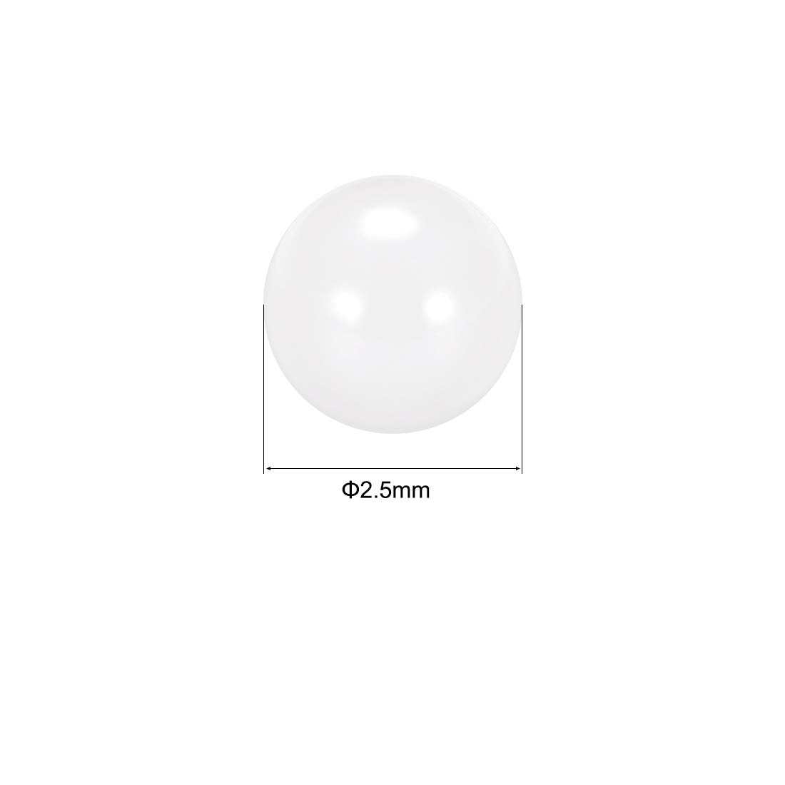 Uxcell 2.5Mm Ceramic Bearing Balls, Zro2 Zirconium Oxide Ball G5 Precision 10Pcs image number 1