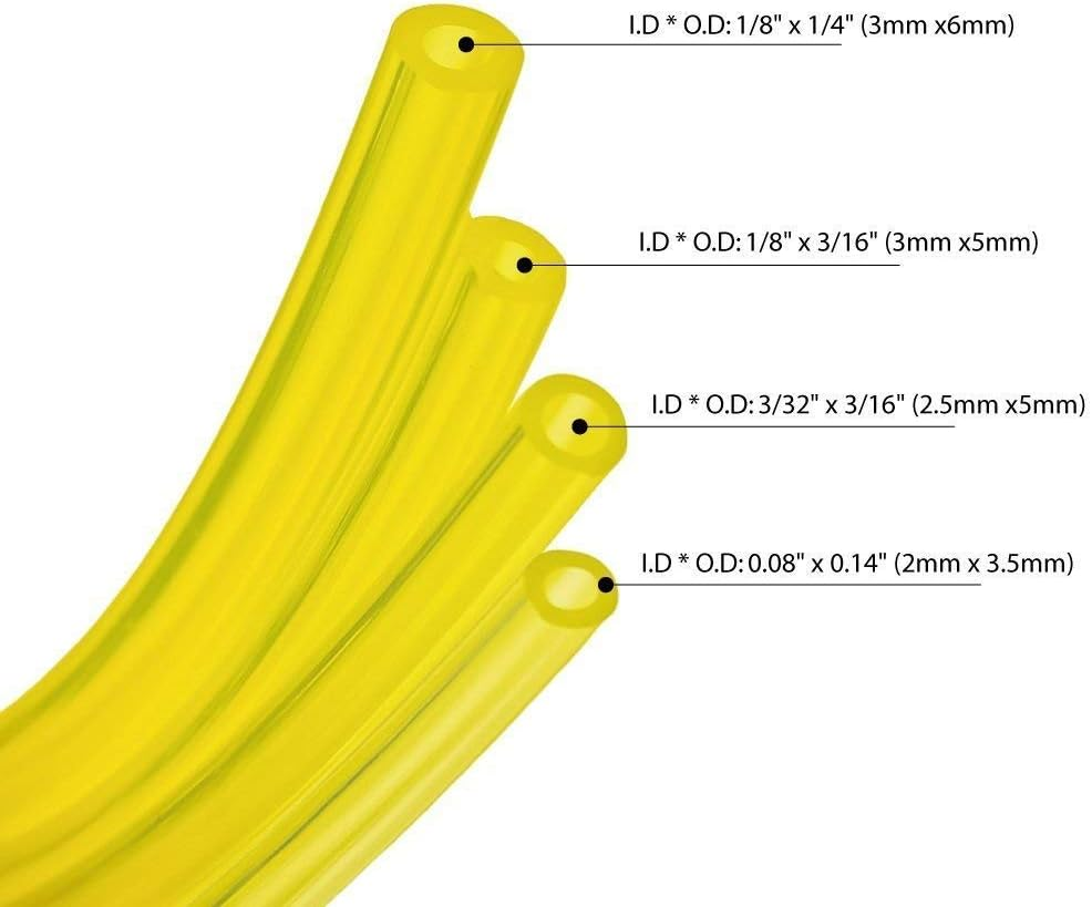 20 Feet Petrol Fuel Line Hose Tube with 4 Sizes Tubing for Common 2 Cycle Small Engine Poulan Craftman Weedeater Chainsaw String Trimmer Blower image number 5