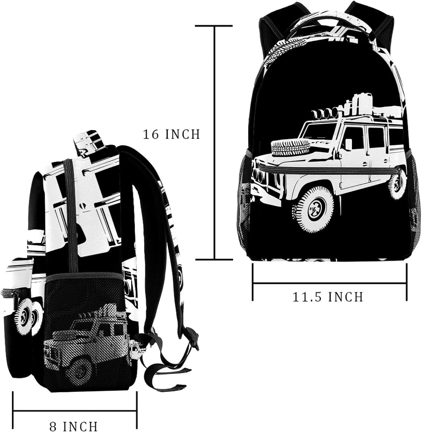 Truck Backpack Students Shoulder Bags Travel Bag College School Tote Backpacks image number 2