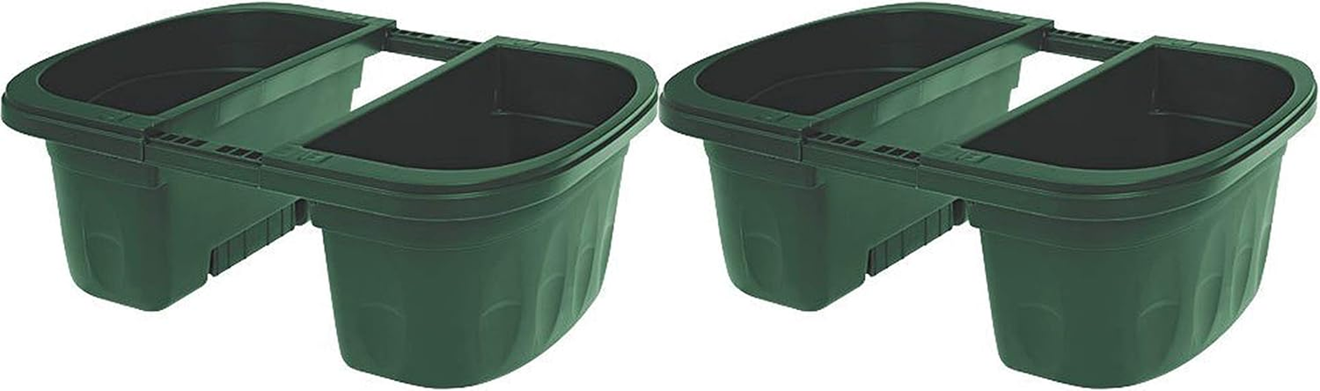 Apollo Exports International AP-30232/2 16" Double Sided Adjustable Railing Planter, Pack of 2, White